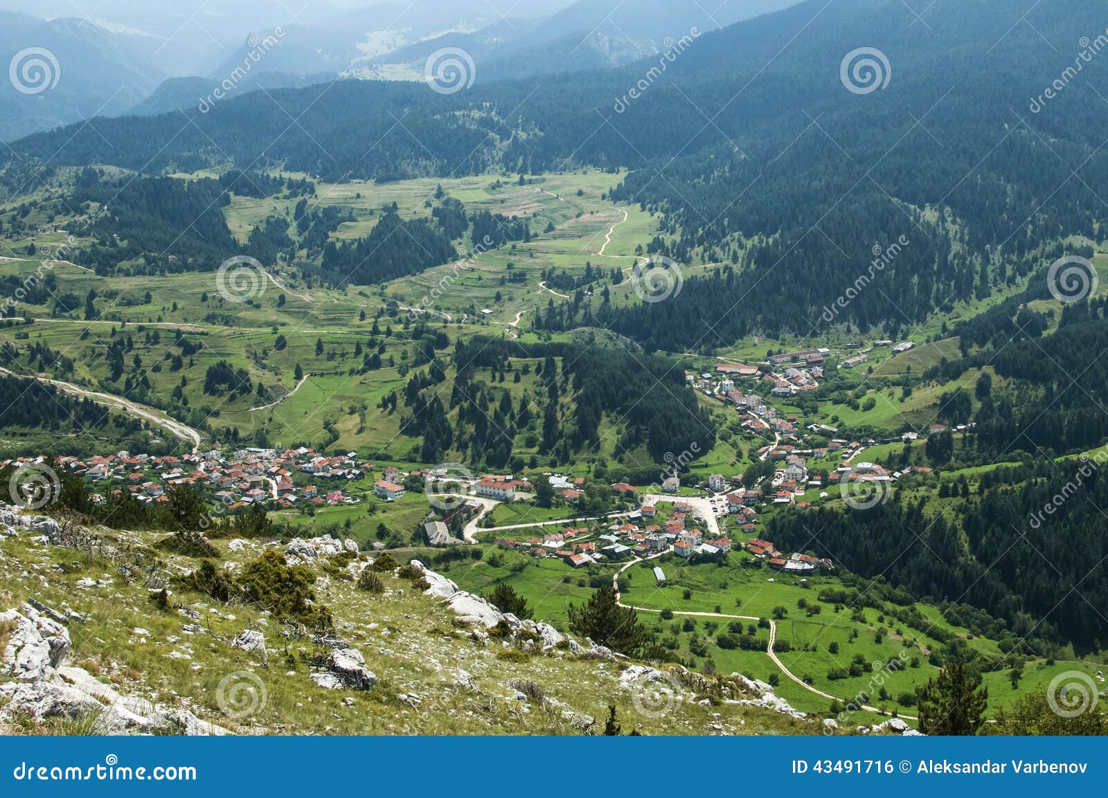 view of mountain village