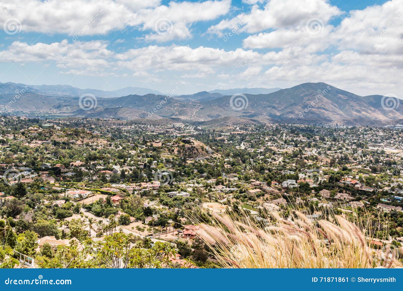 view of mountains and city from mt. helix park