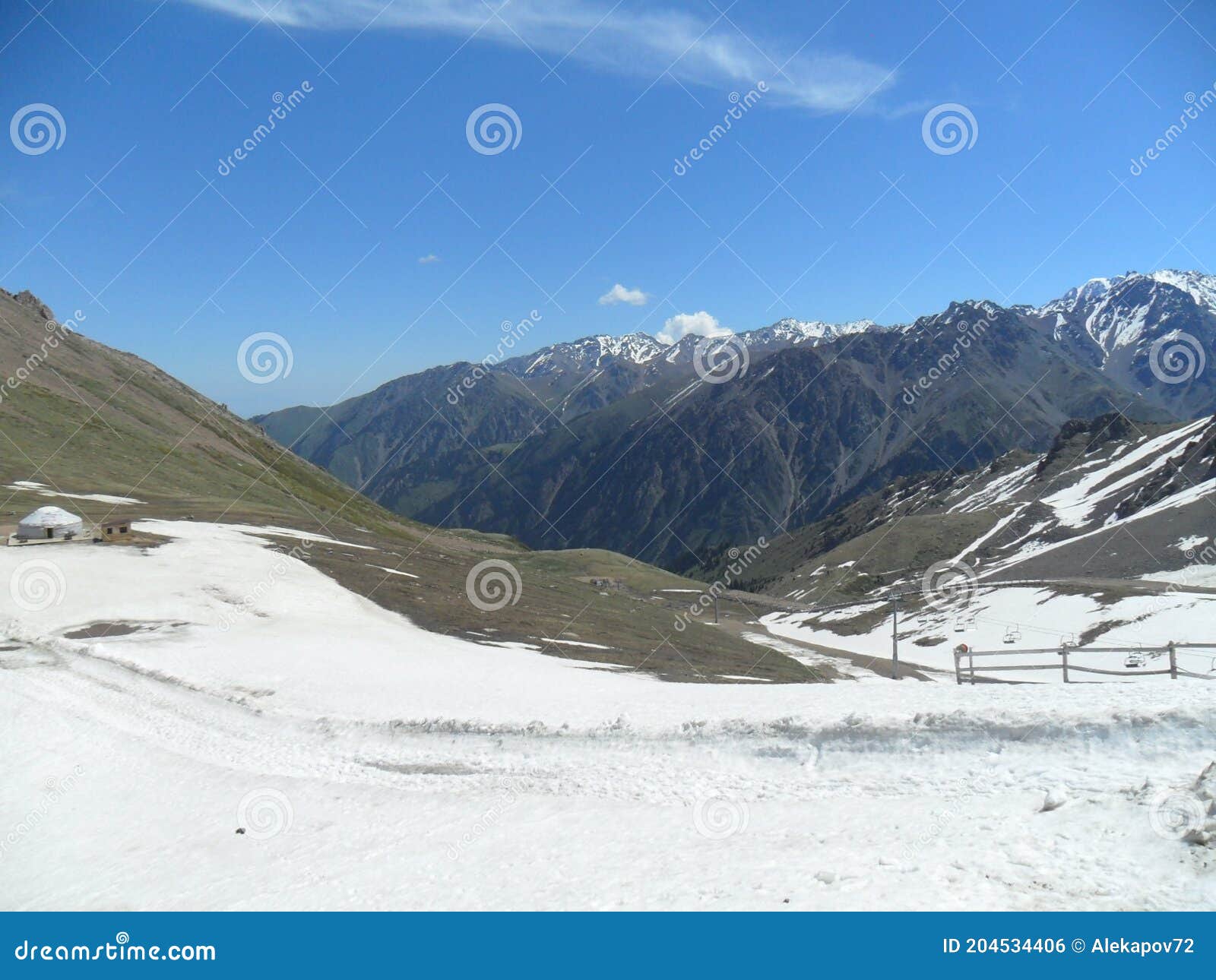 view of mountains covered with snow