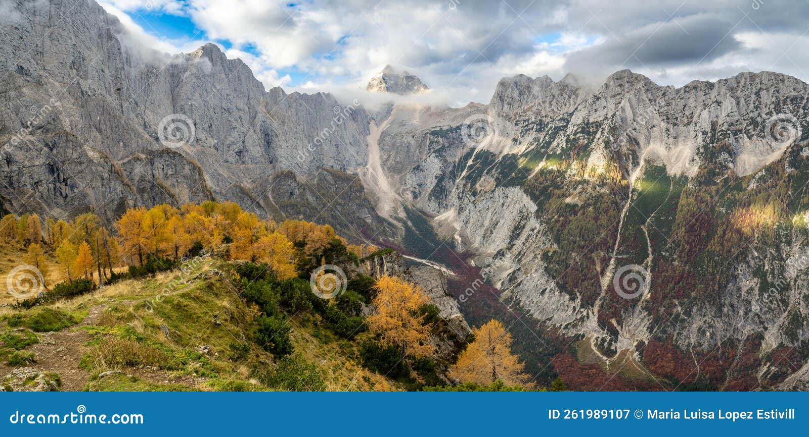 view of mountains from slemenova spica, eslovenia