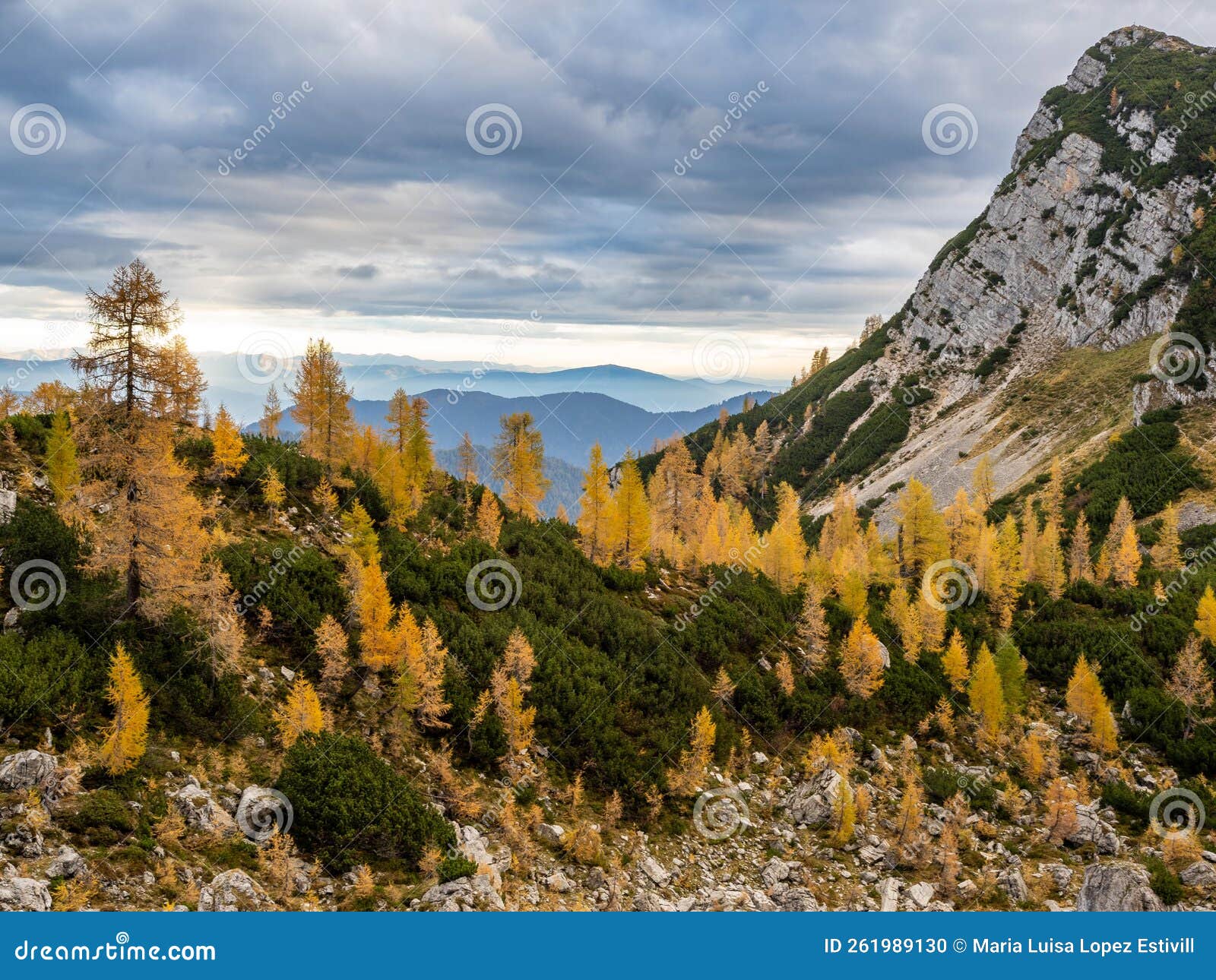 view of mountains from slemenova spica, eslovenia