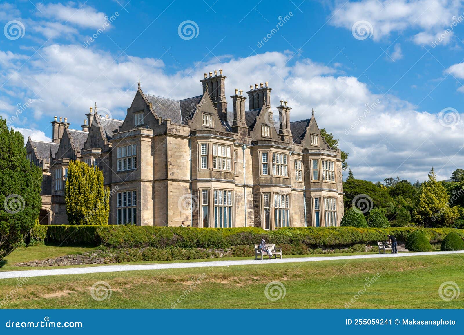 View of the Muckross Manor House in Killarney National Park in County ...