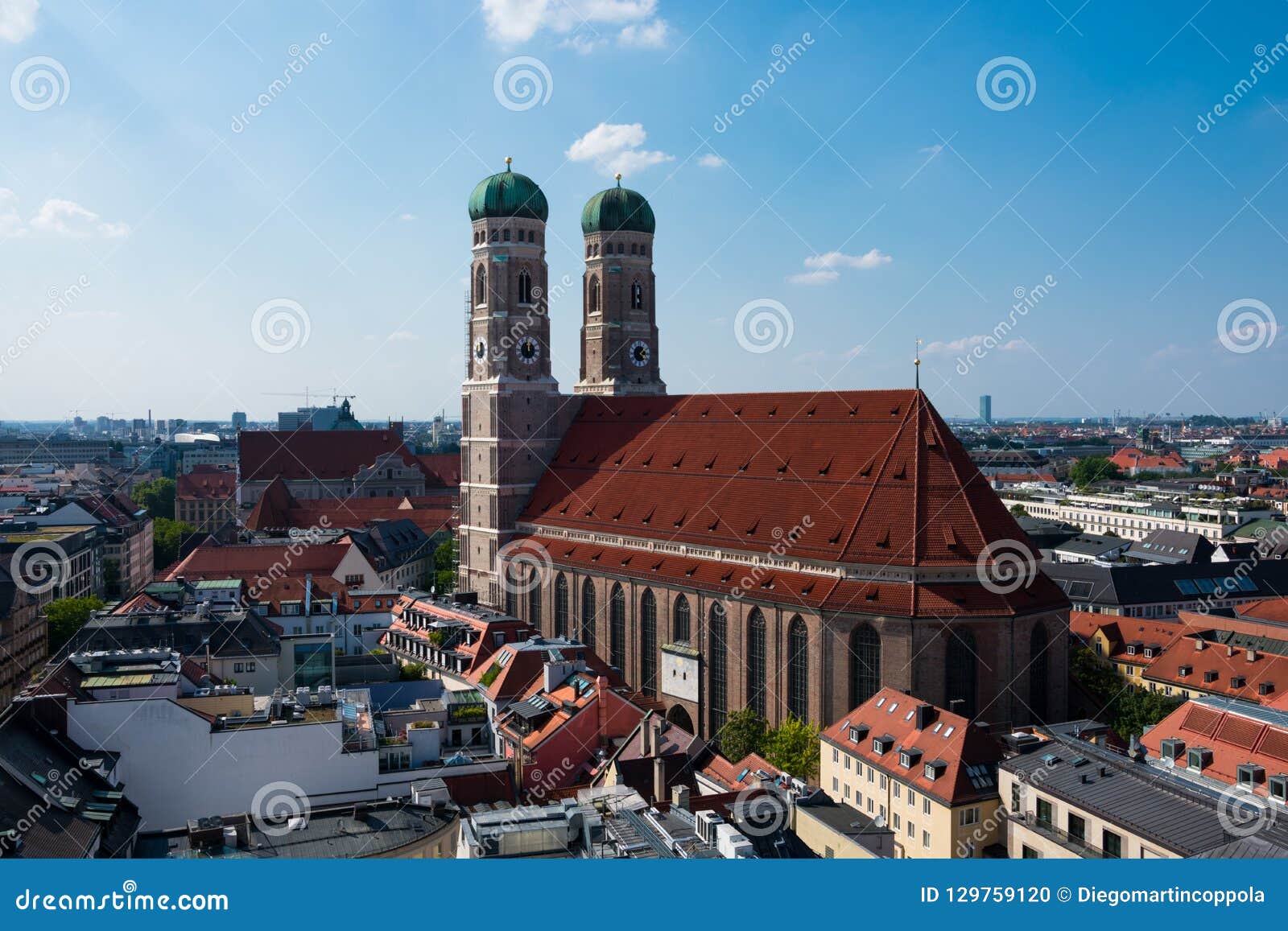 view of munich city and frauenkirche munich cathedral