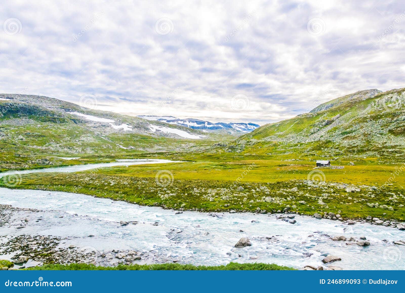 view of nature near finse along the most scenical railway track in norway between oslo and bergen...image