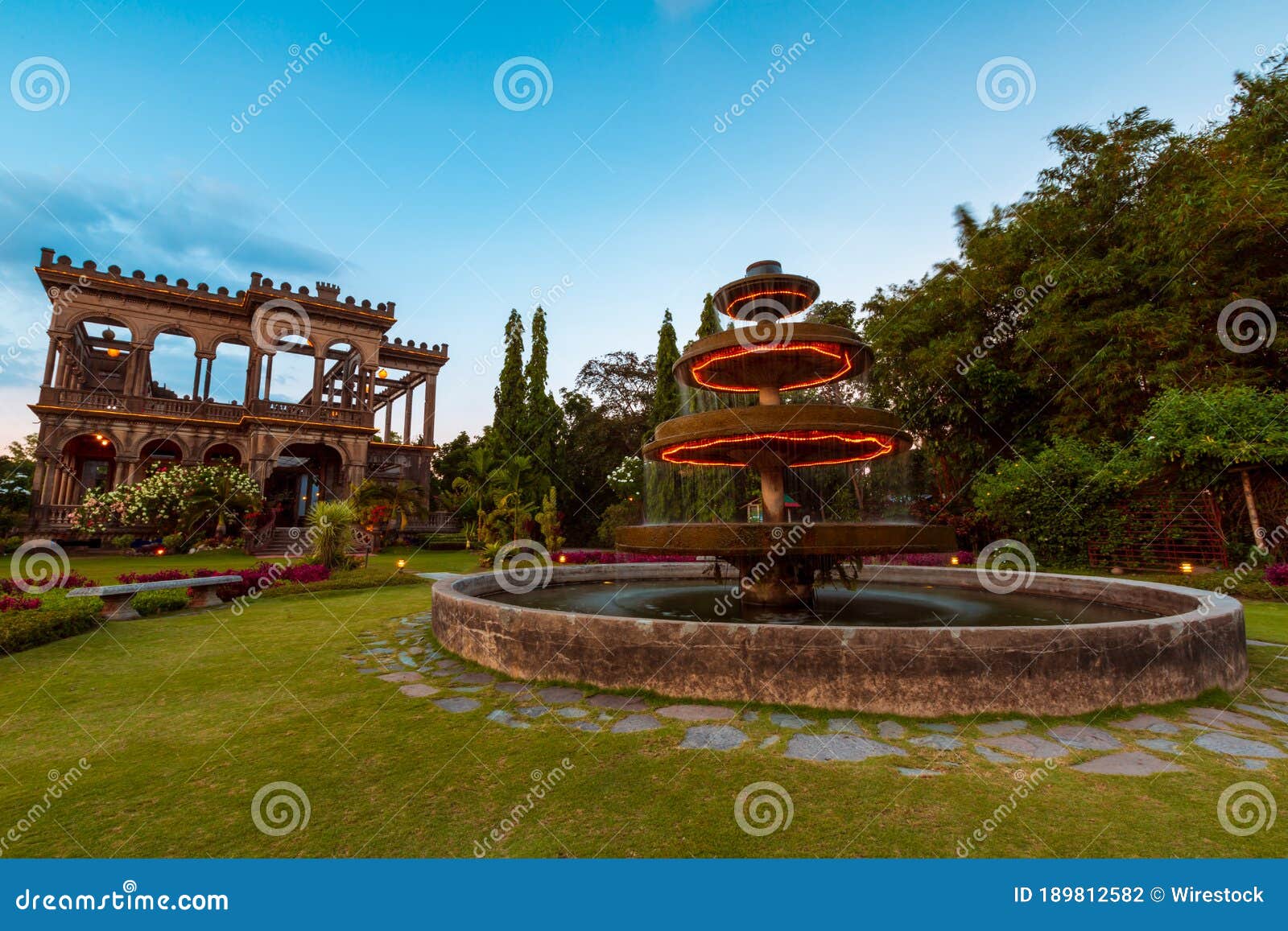 view of the negros occidental tourism center in talisay, the philippines on a bright day