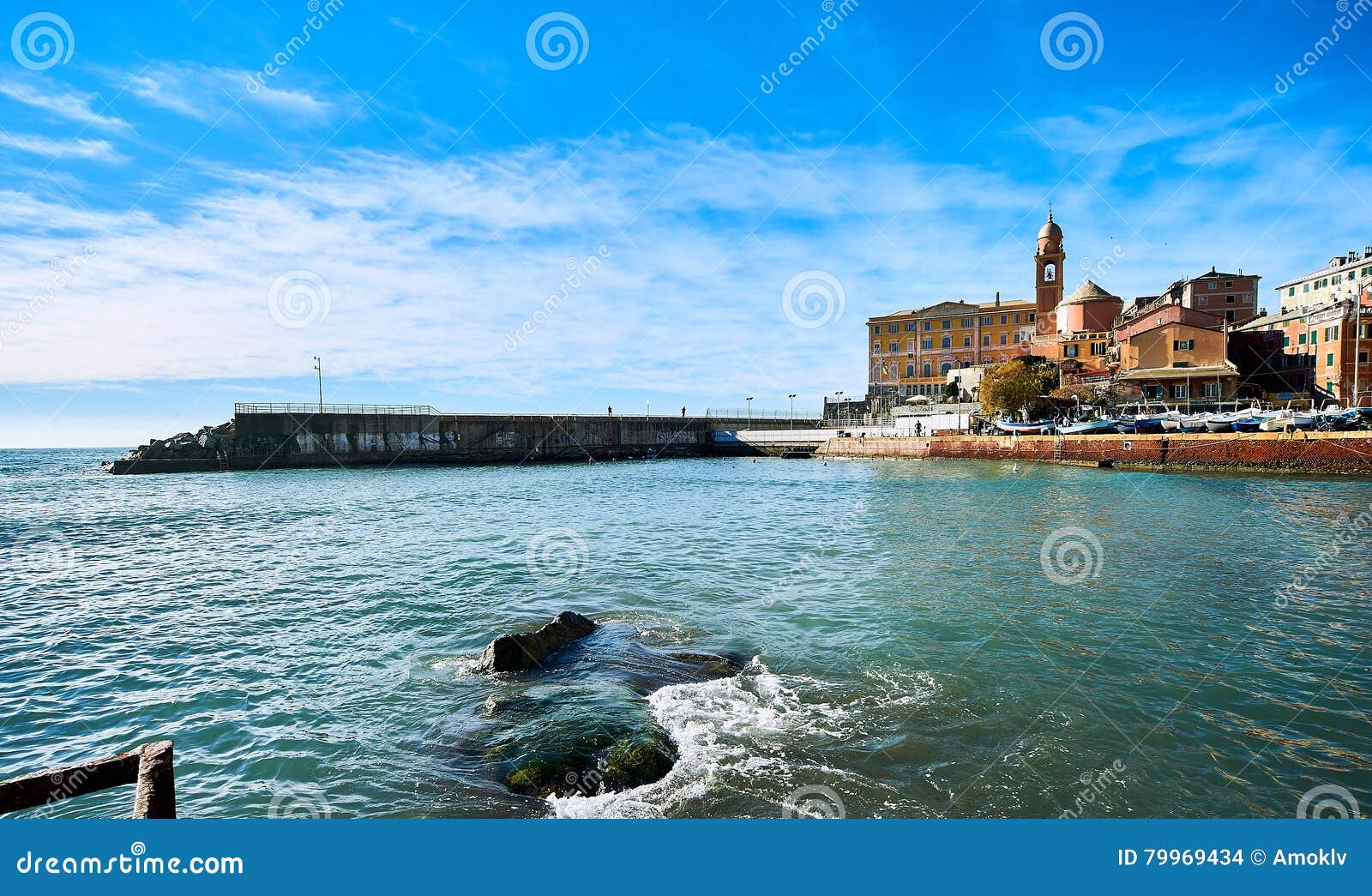 View of Nervi stock photo. Image of europe, mediterranean - 79969434