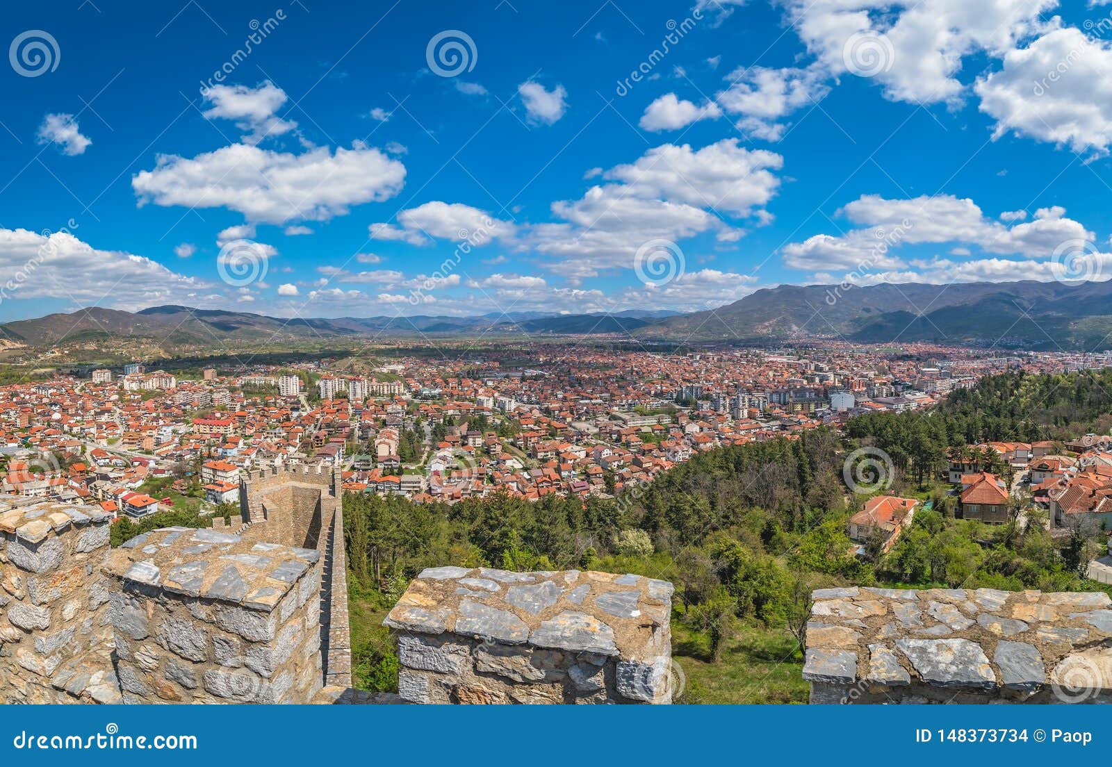 ohrid town as seen from the castle samuil