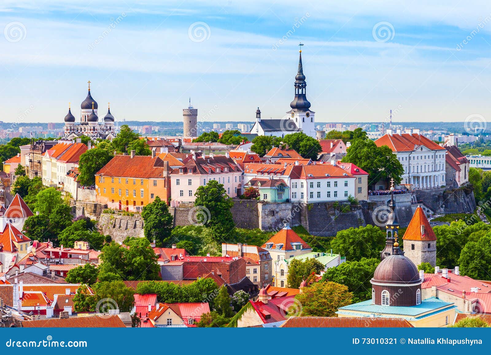 view on old city of tallinn estonia