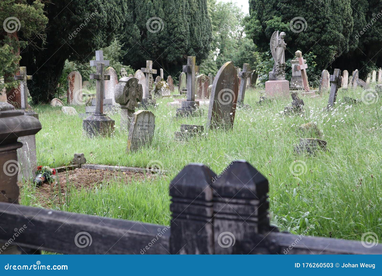 View of an Old English Cemetery Stock Image Image of serenity, stroll