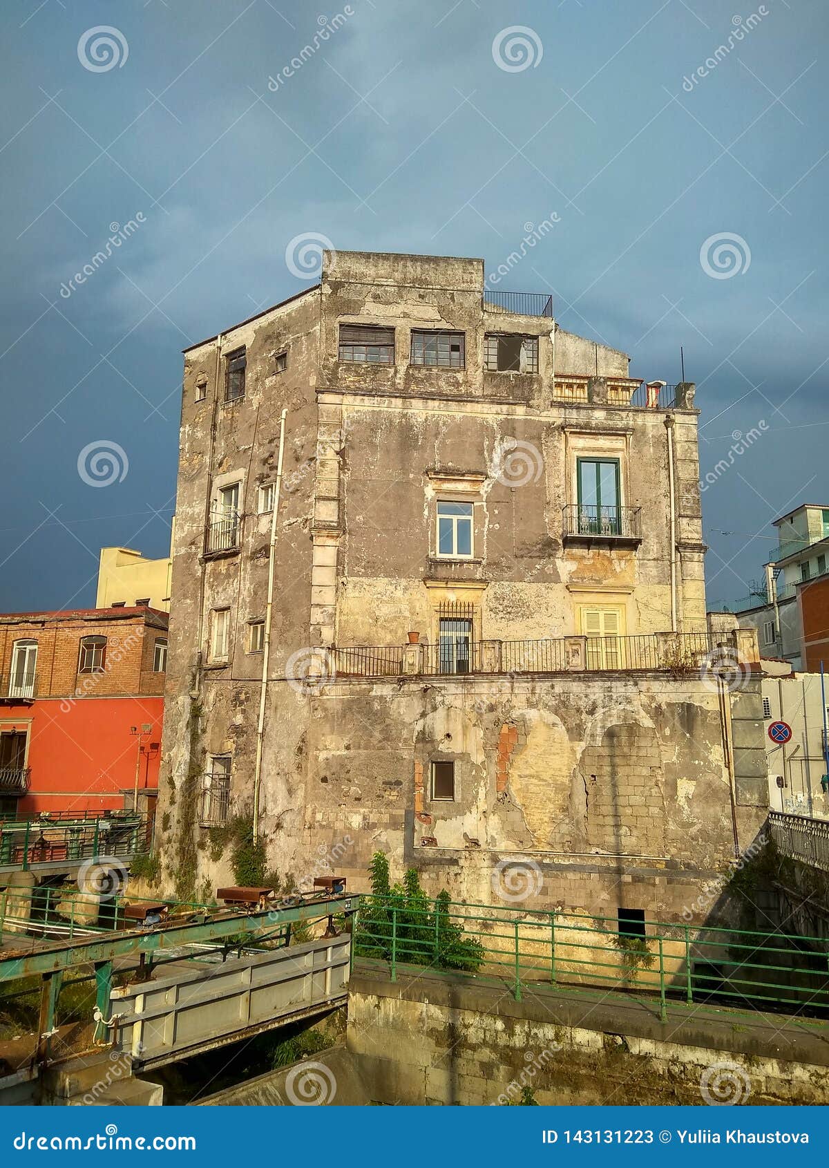 View of an Old Stone House in an Italian City Stock Image Image of