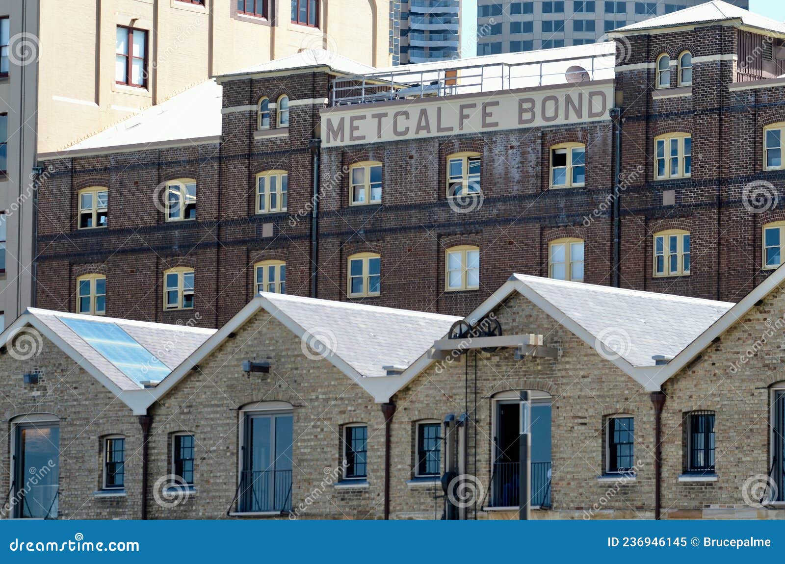 A View of the Old Warehouse on Sydney Harbor Restored To Modern Use