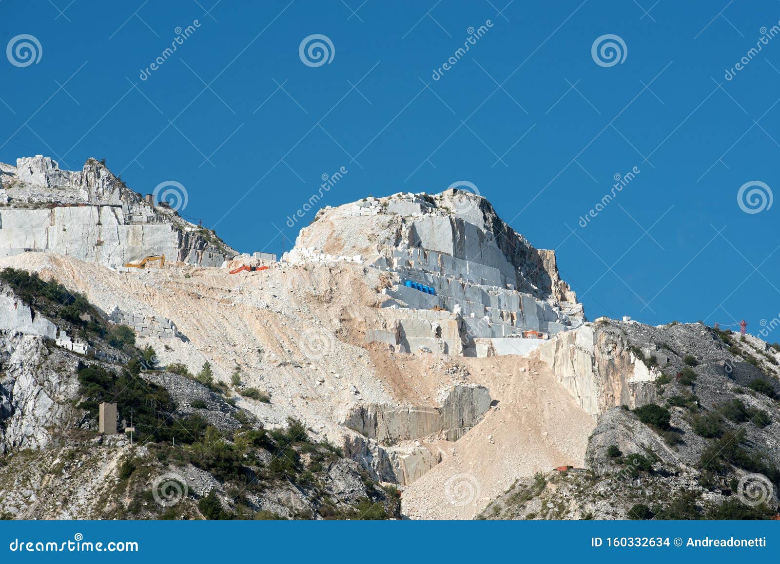 View Of An Open Cast Carrara Marble Mine  Stock Photo 