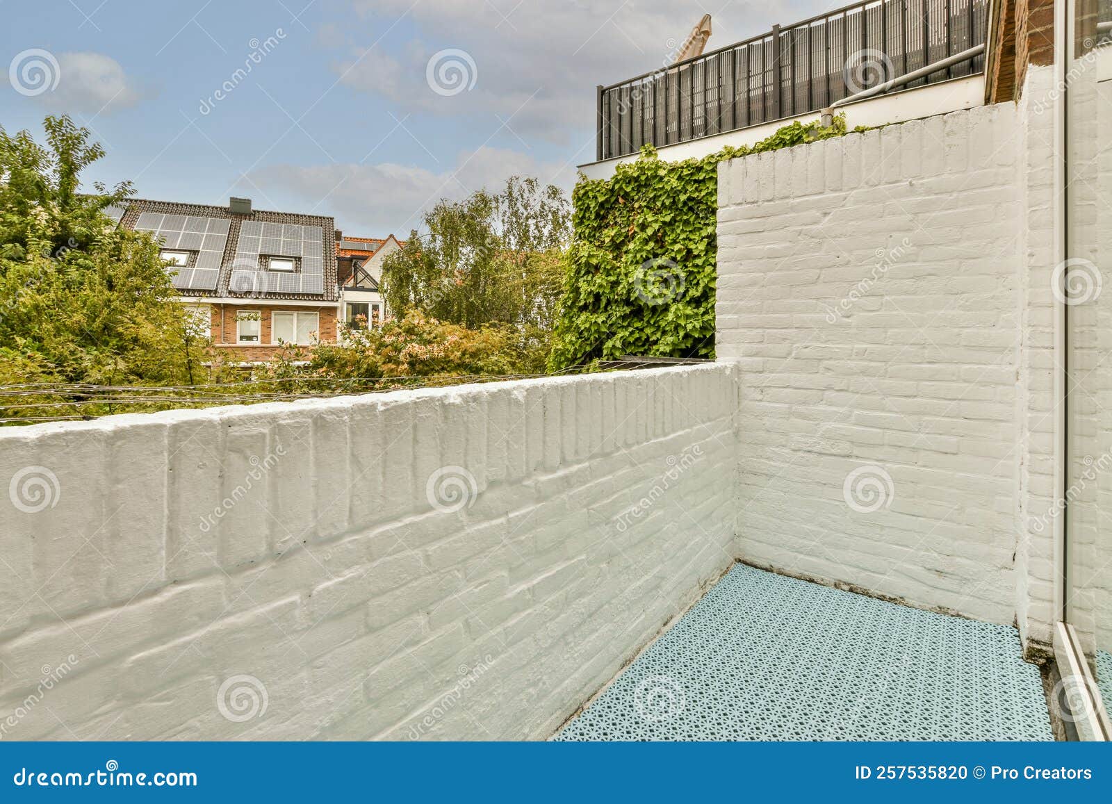 View of Opposite Building from Narrow Balcony Stock Photo Image of