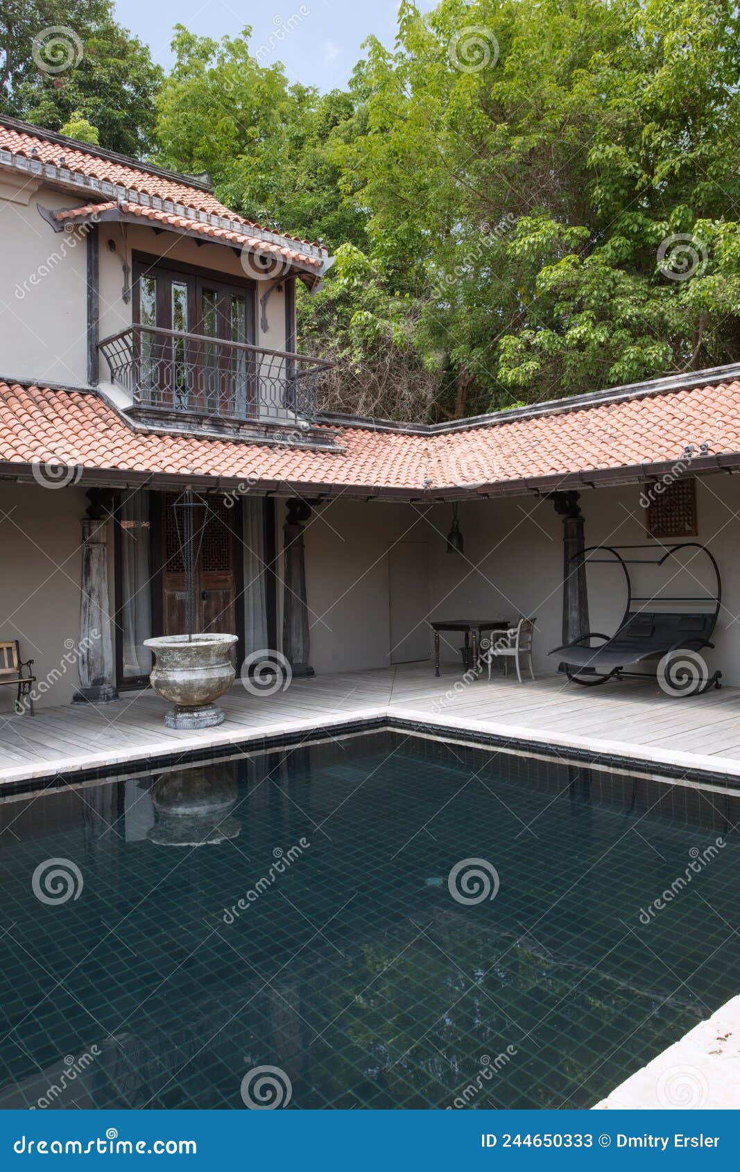 with swimming pool in the middle