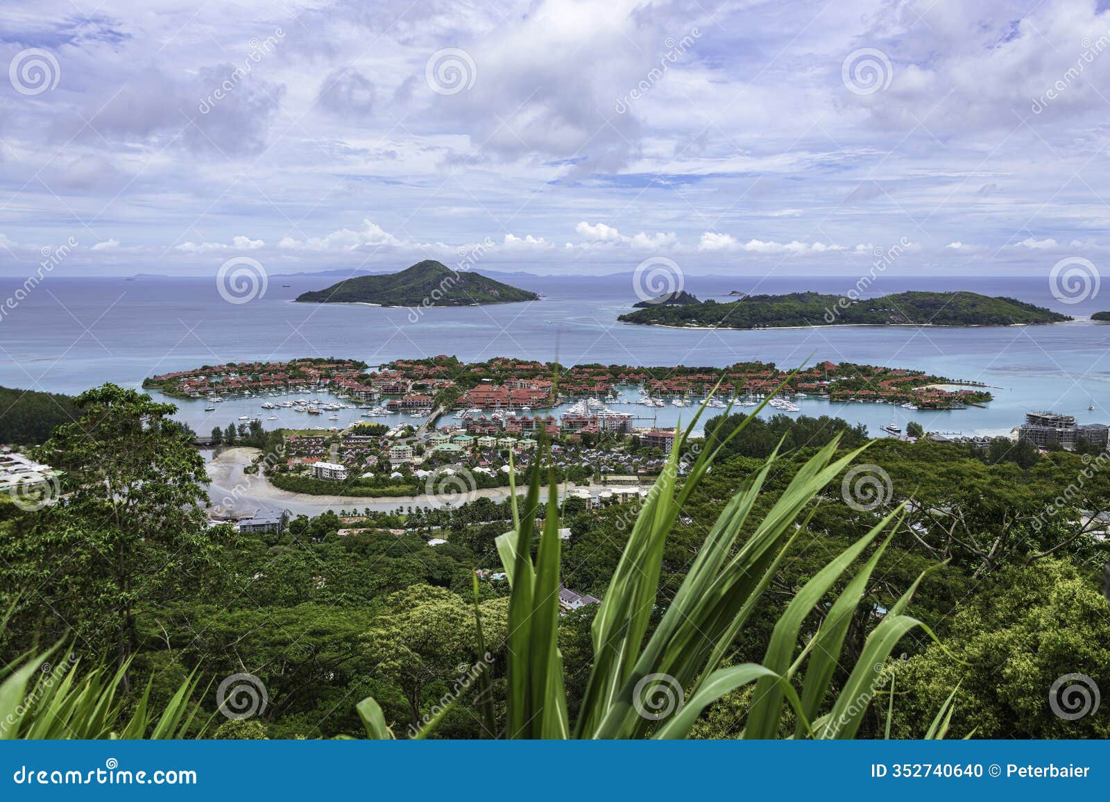 view over artificial eden island