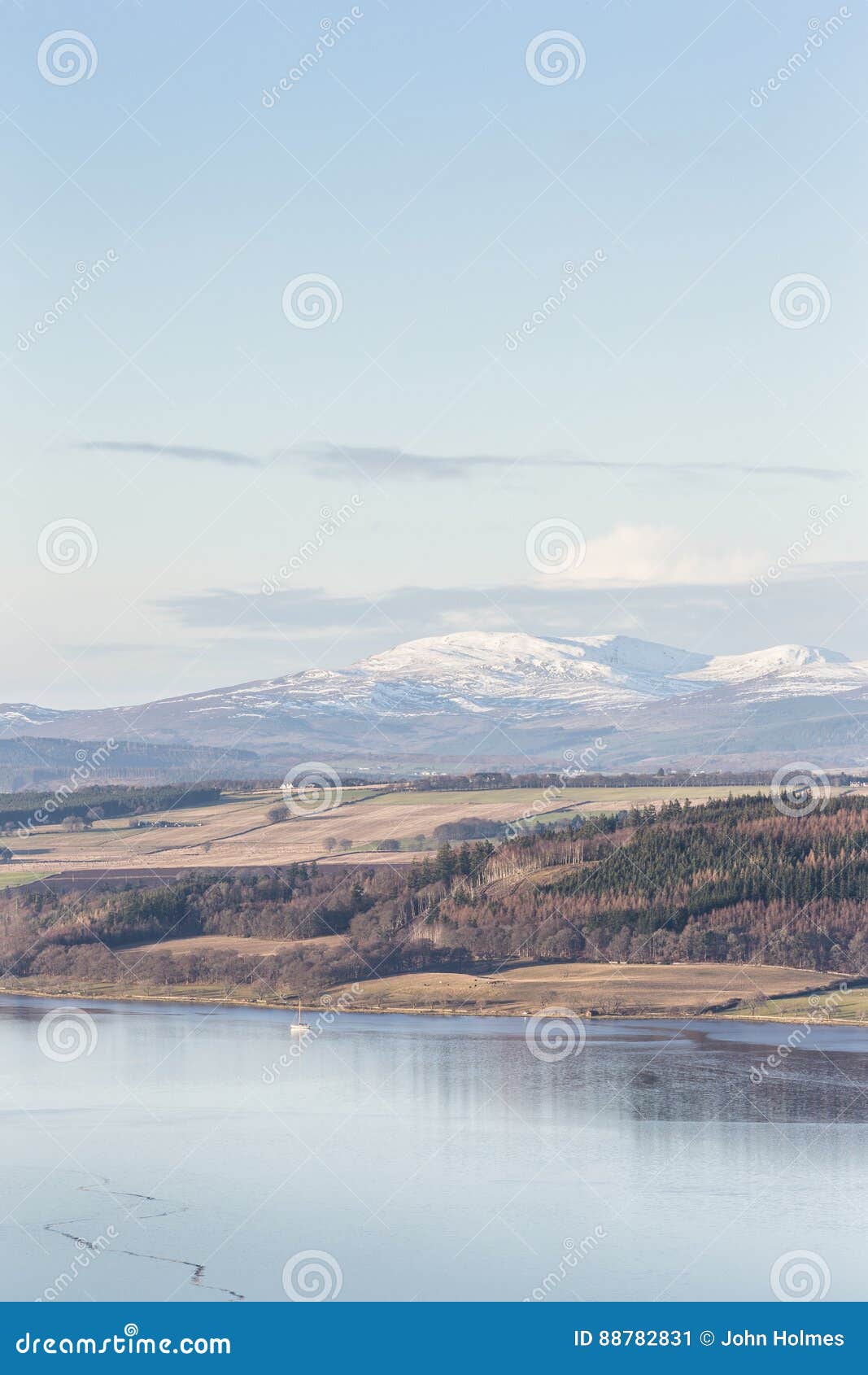view over beauly firth from craig phadrig in inverness.