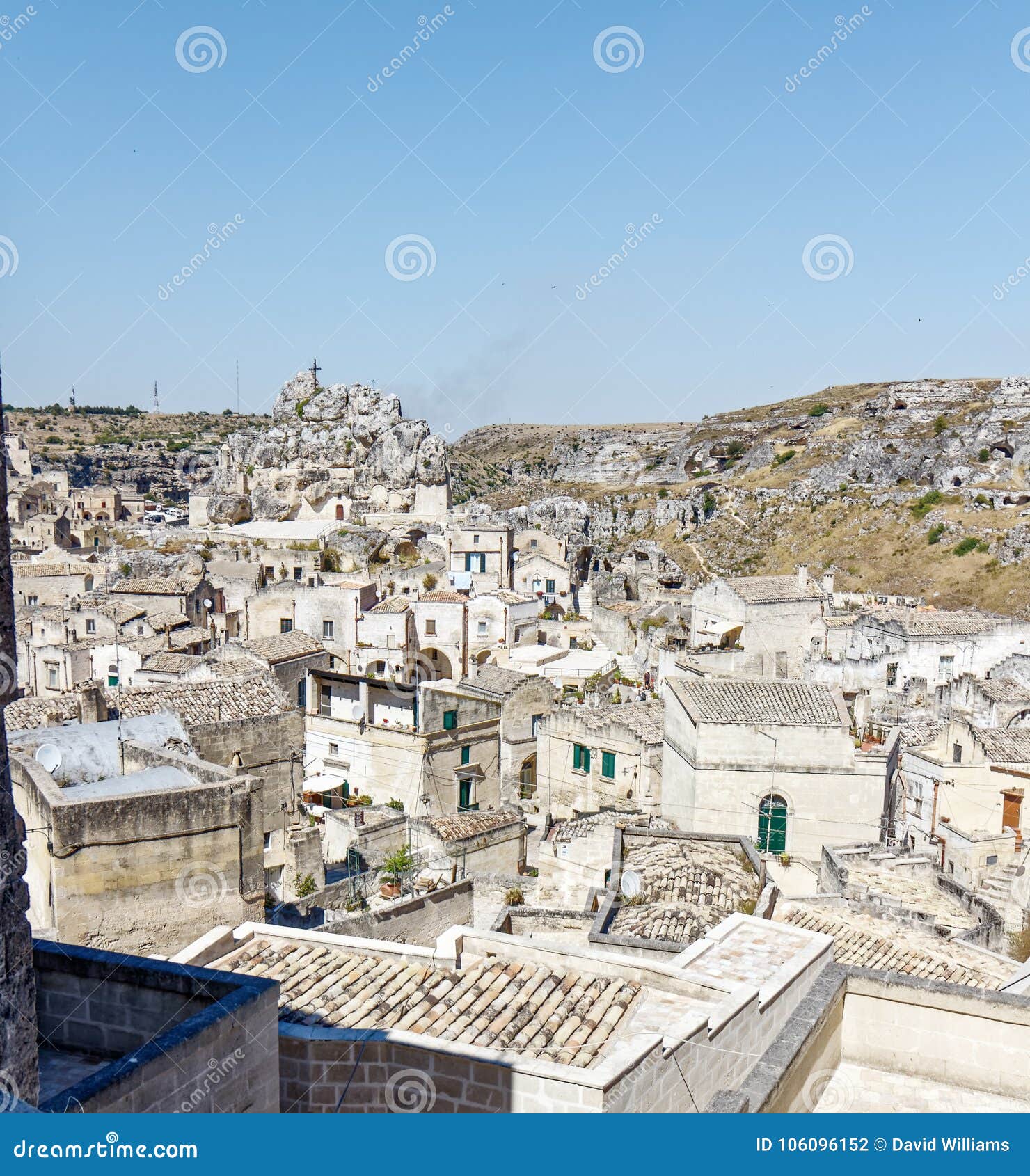 view over matera, a unesco site in basilicata.