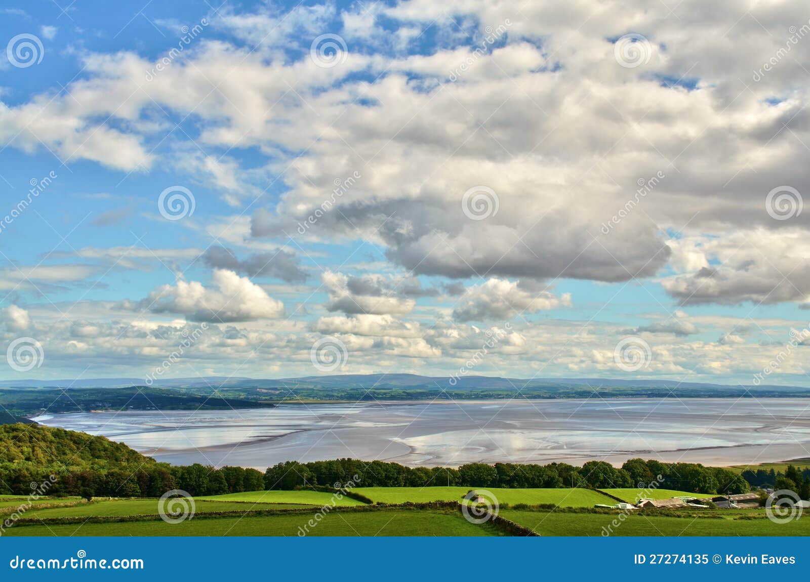 View Over the Morecambe Bay Estuary Stock Image Image of sunshine
