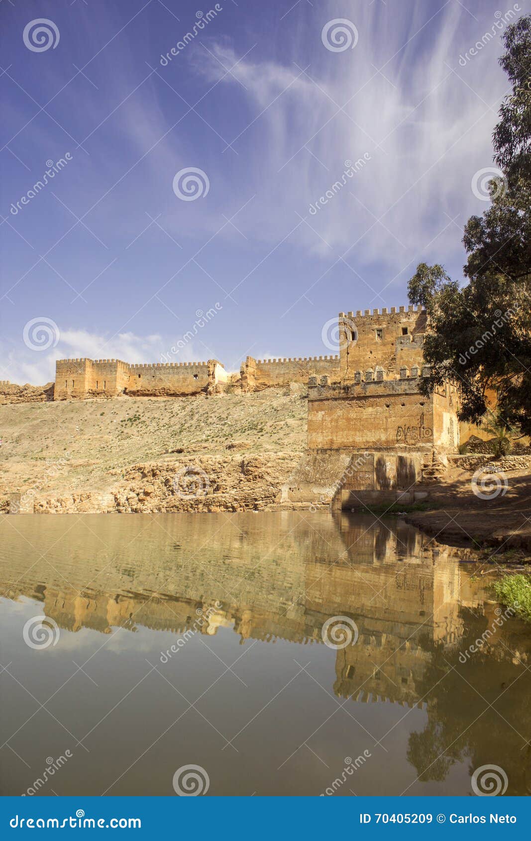 view over oum errabia river and kasba tadla city in bÃÂ©ni-mellal province, tadla-azilal.