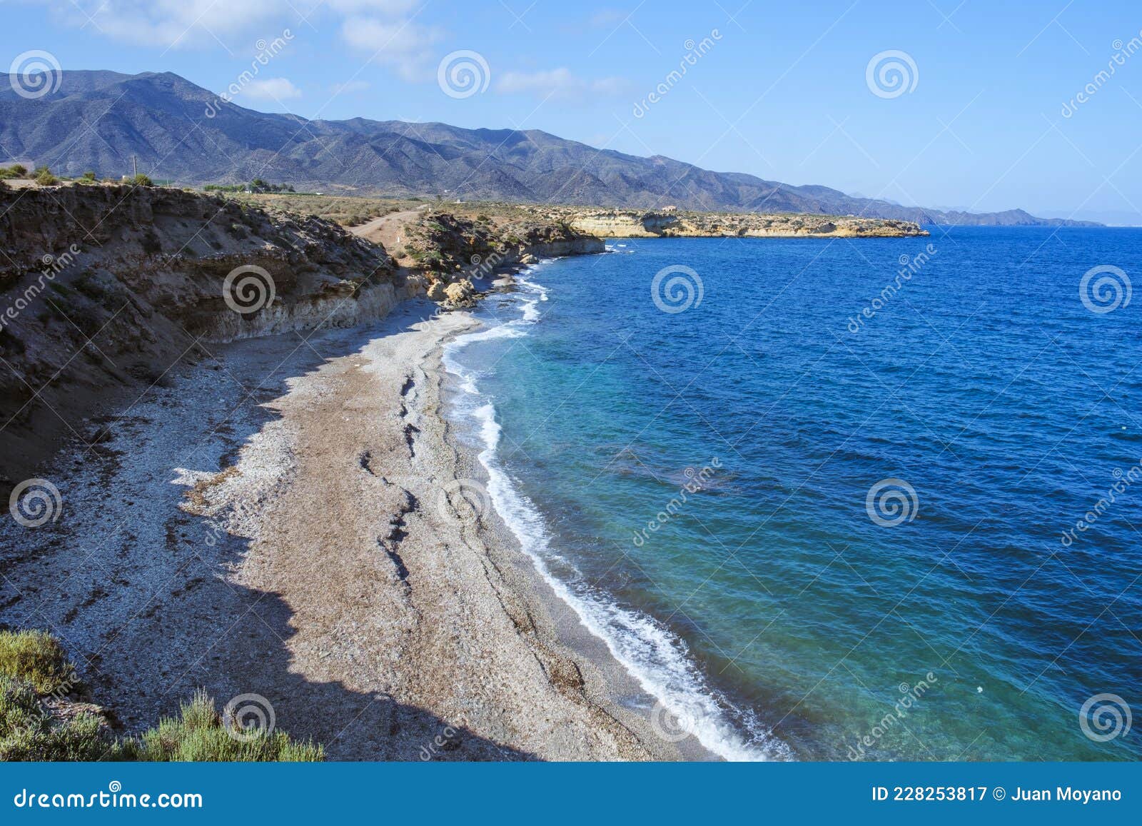 playa larga beach in lorca, spain