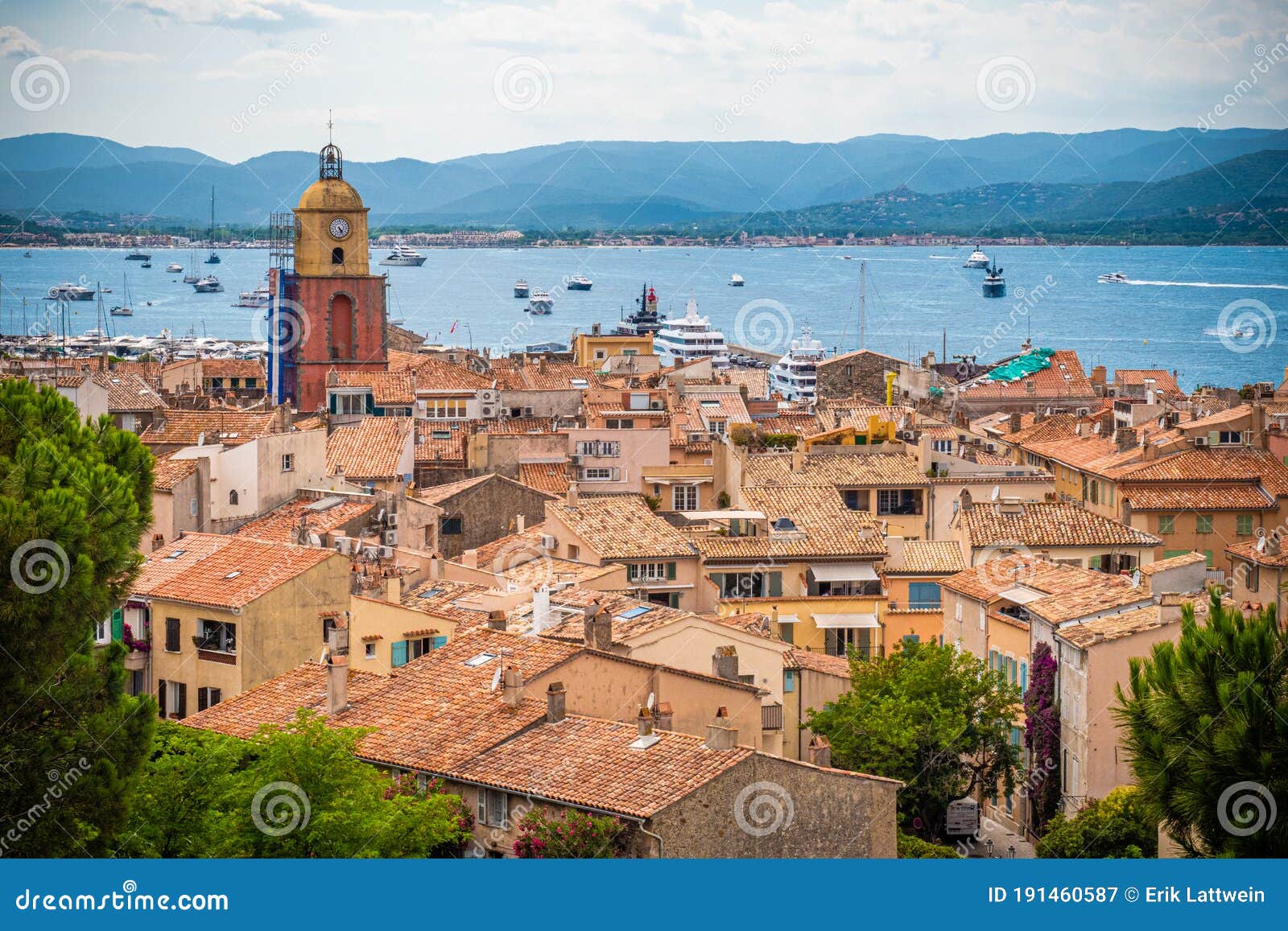 View Over Saint Tropez in France Located at the Mediterranian Sea at ...