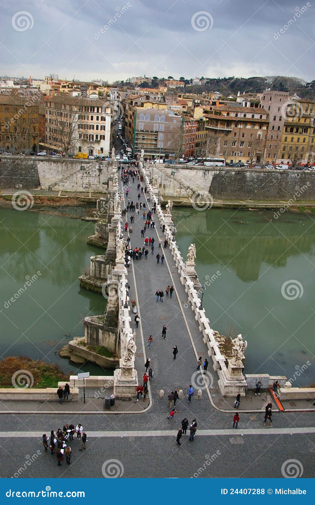 View Over San Angelo Bridge Stock Photo Image of barque, young 24407288