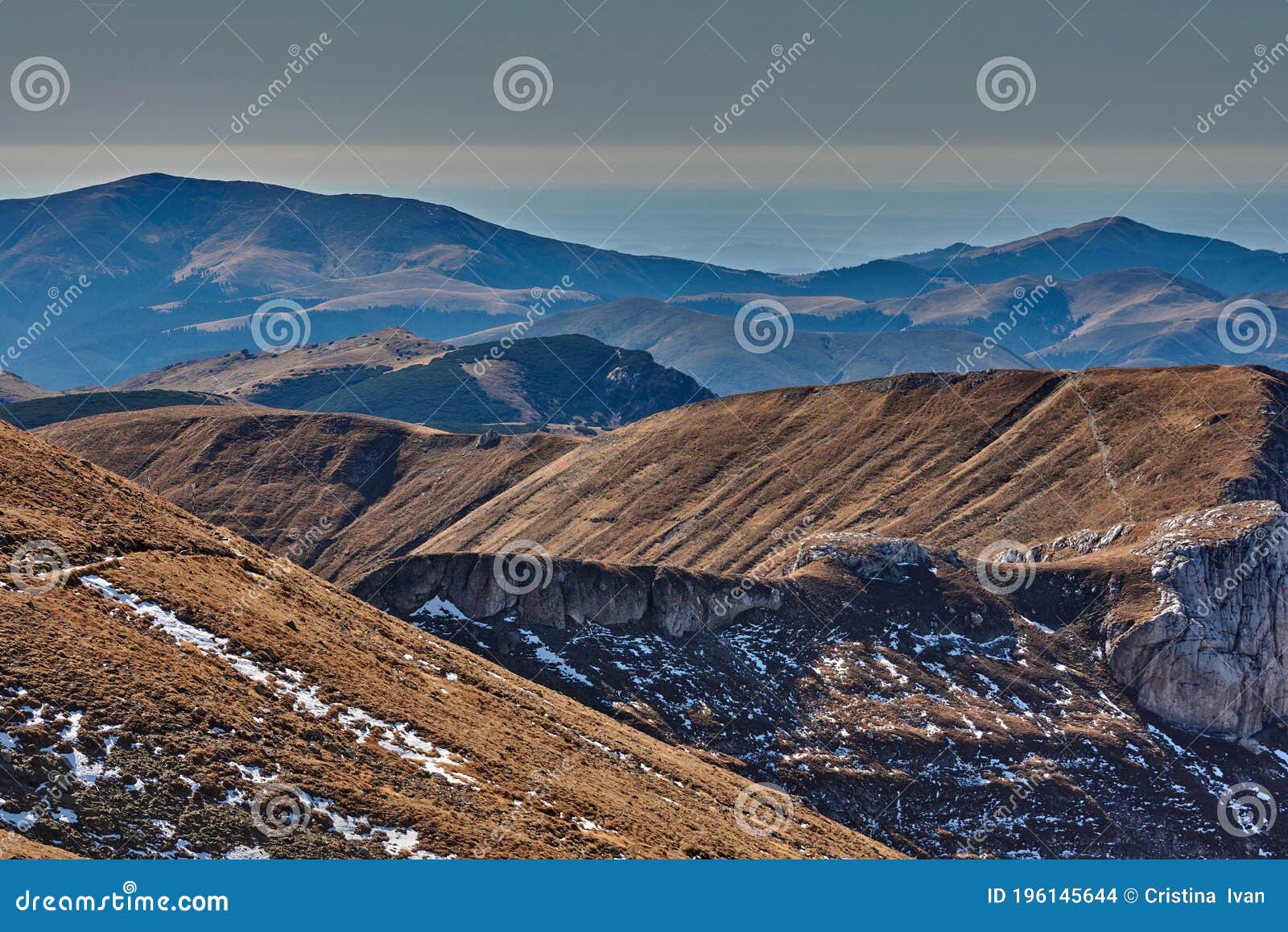 cold mountainous landscape in an autumn day