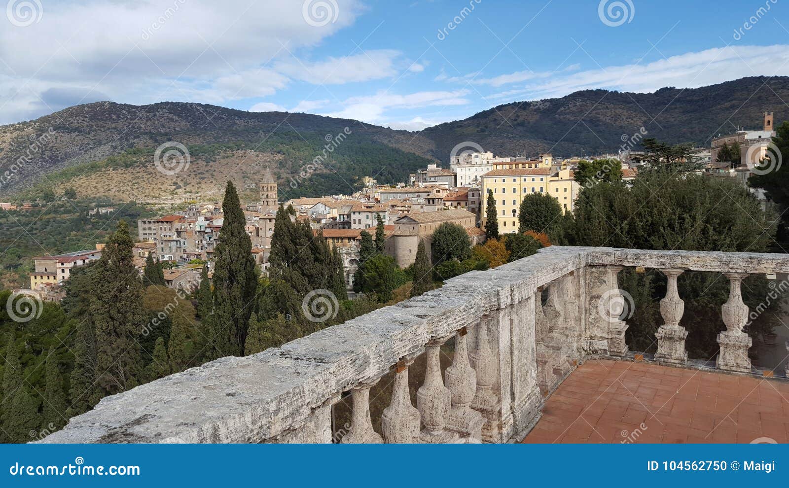 View over Tivoli from Villa D'Este