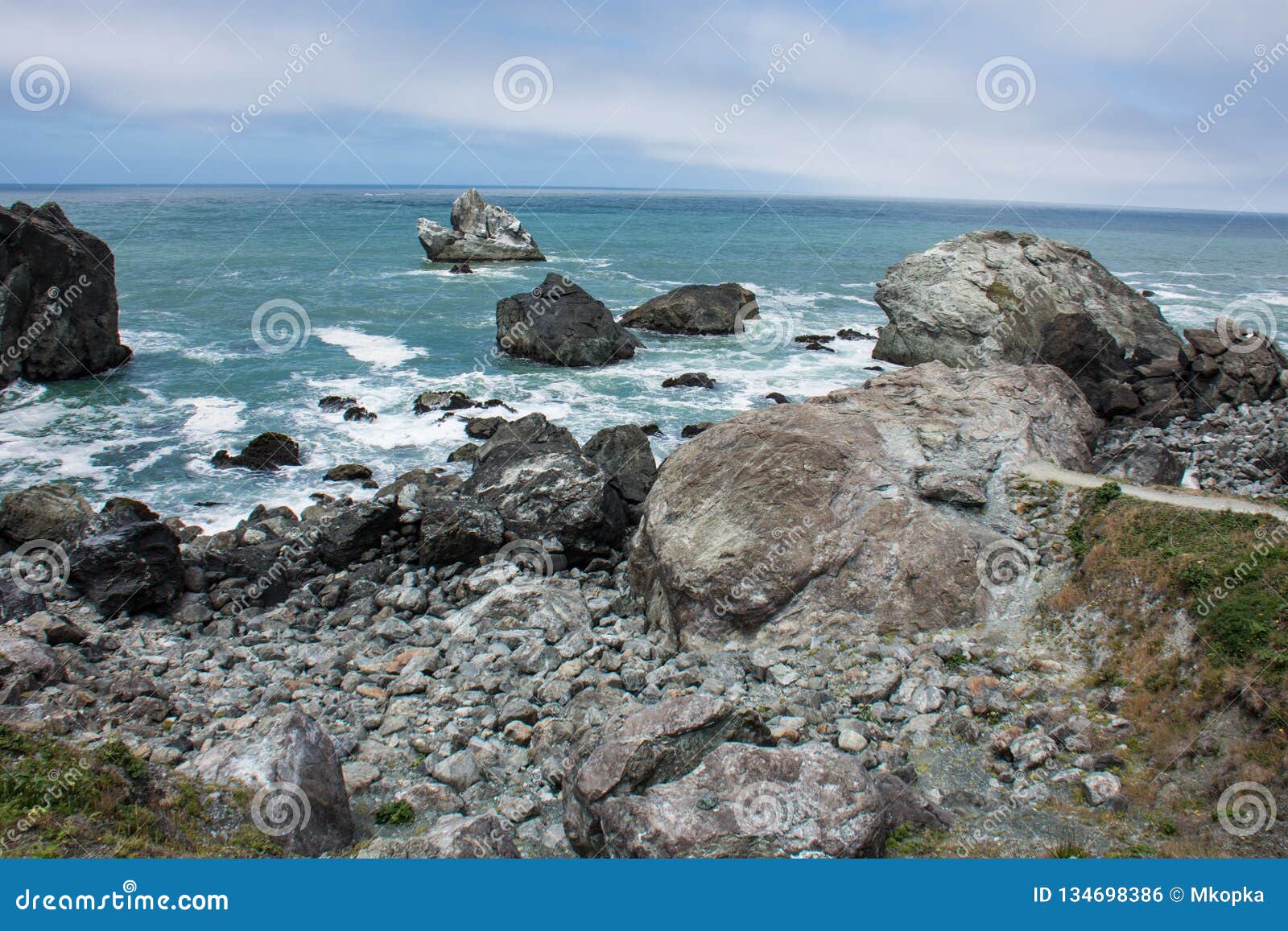 view of the pacific ocean at patrick`s point state park near trinidad, california