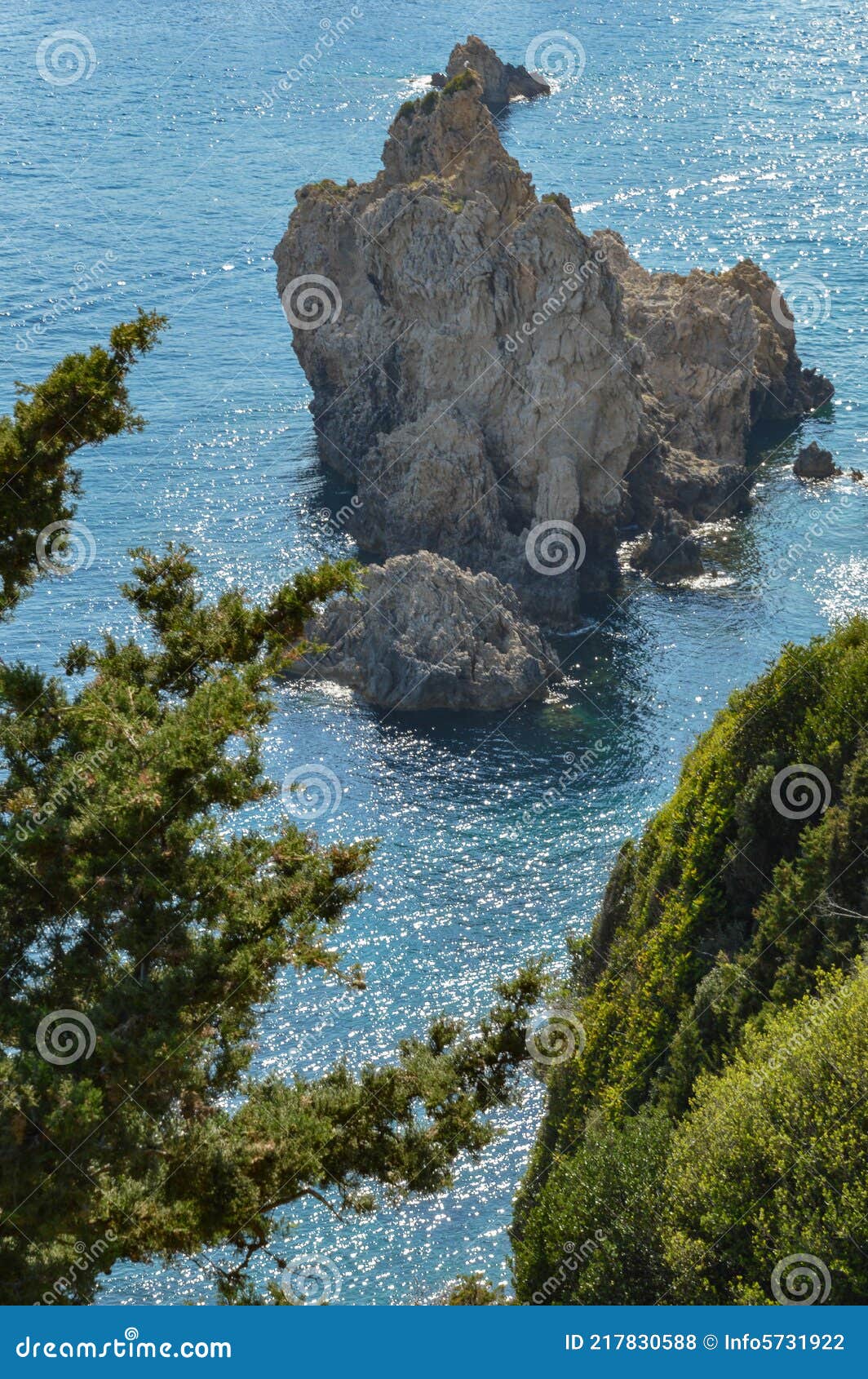 a view from palaiokastritsa, corfu