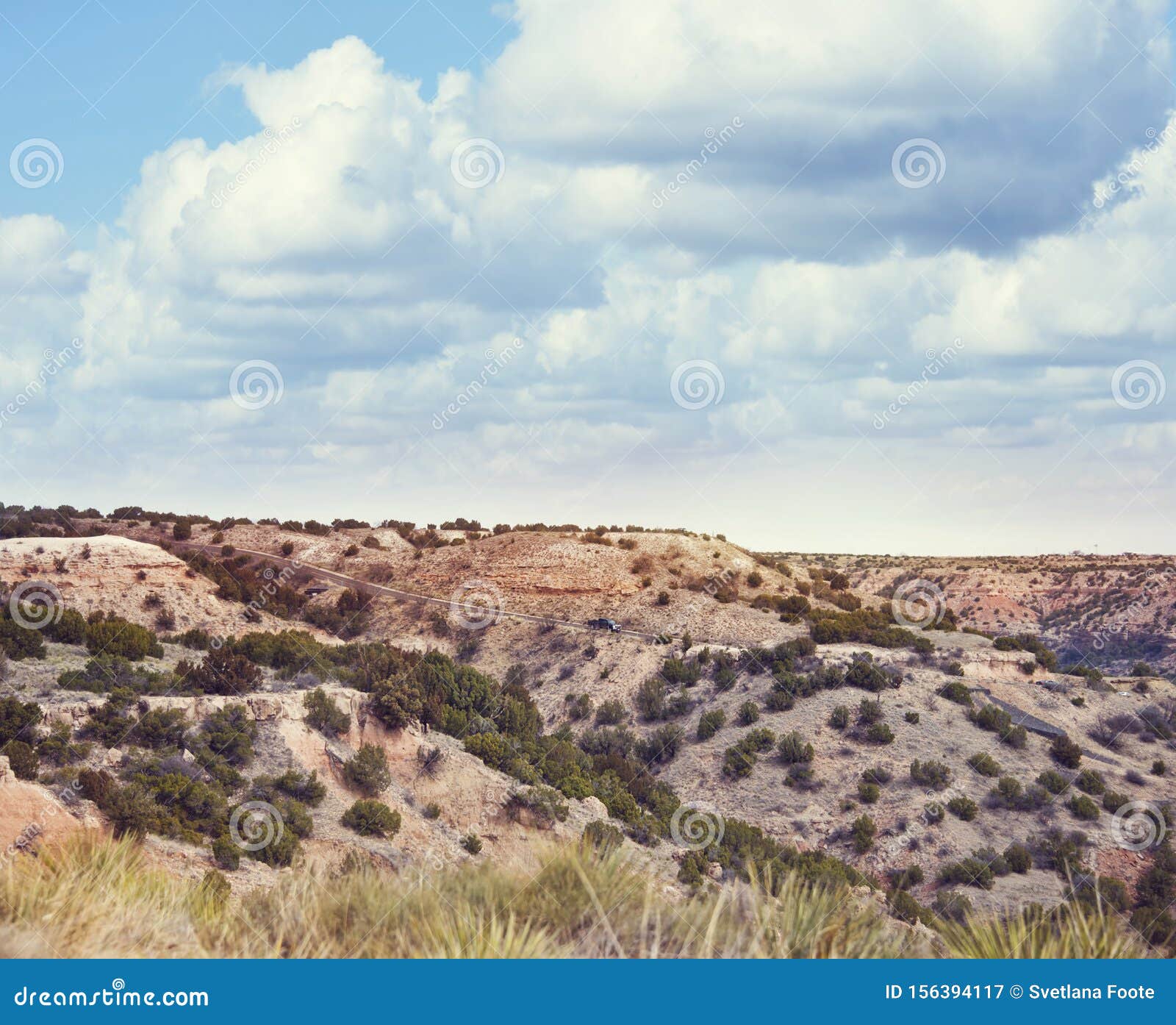 view at palo duro canyon state park in texas
