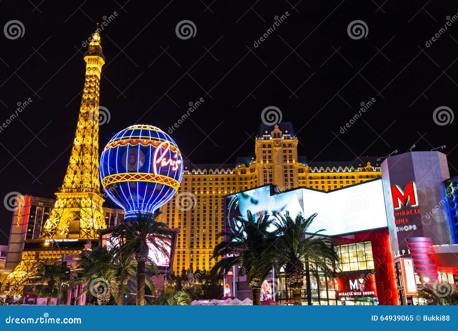 Las Vegas City View with Paris Hotel in front in Nevada image