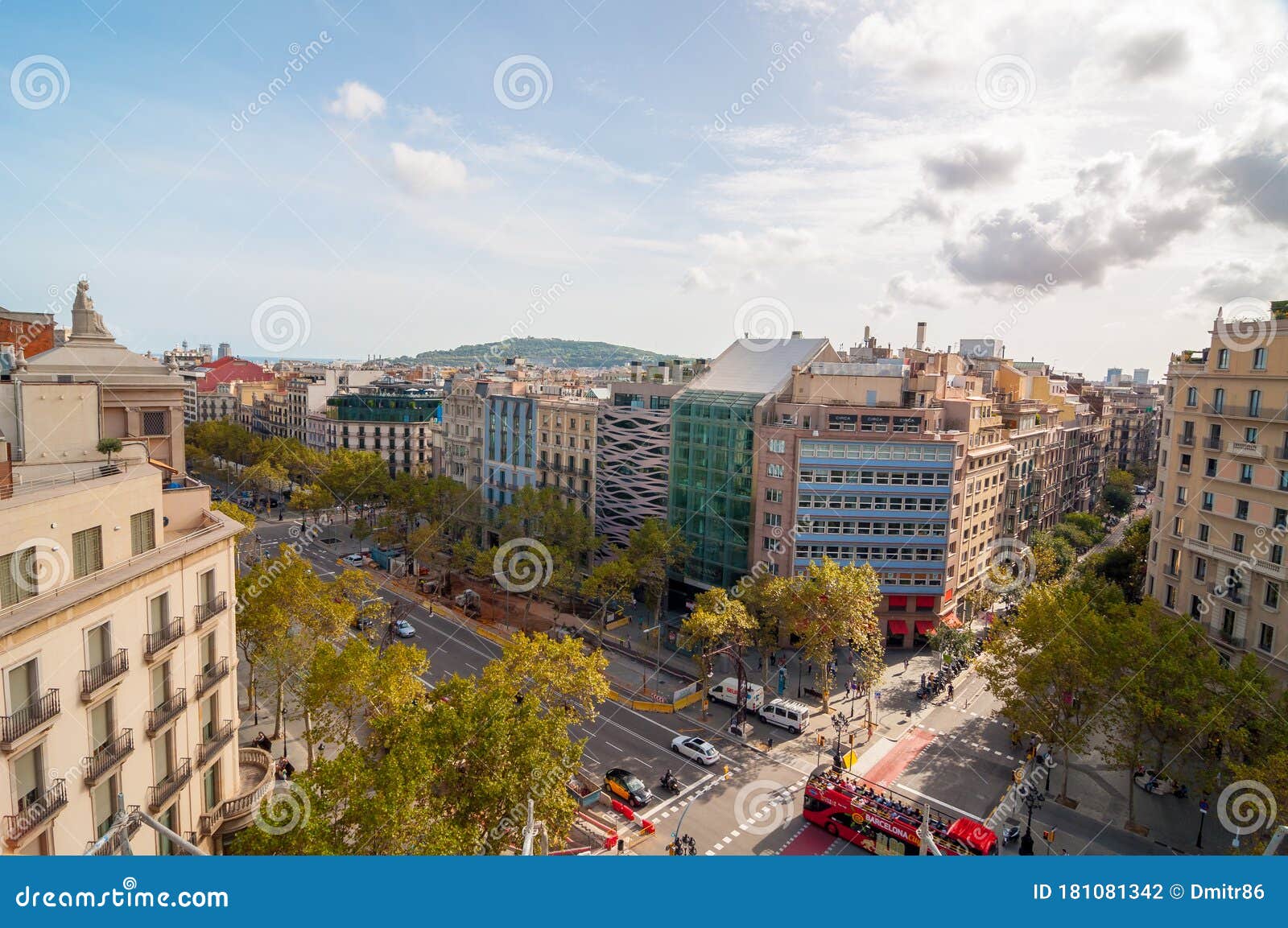 View of the Passeig De Gracia. Barcelona, Spain Editorial Photography ...