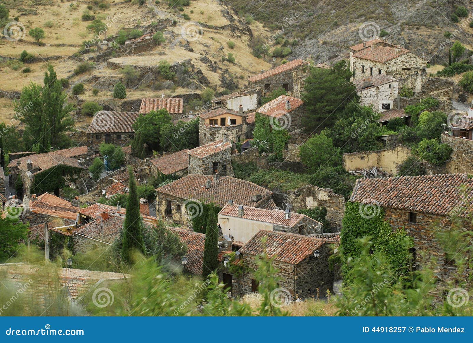 view of patones de arriba town, madrid, spain