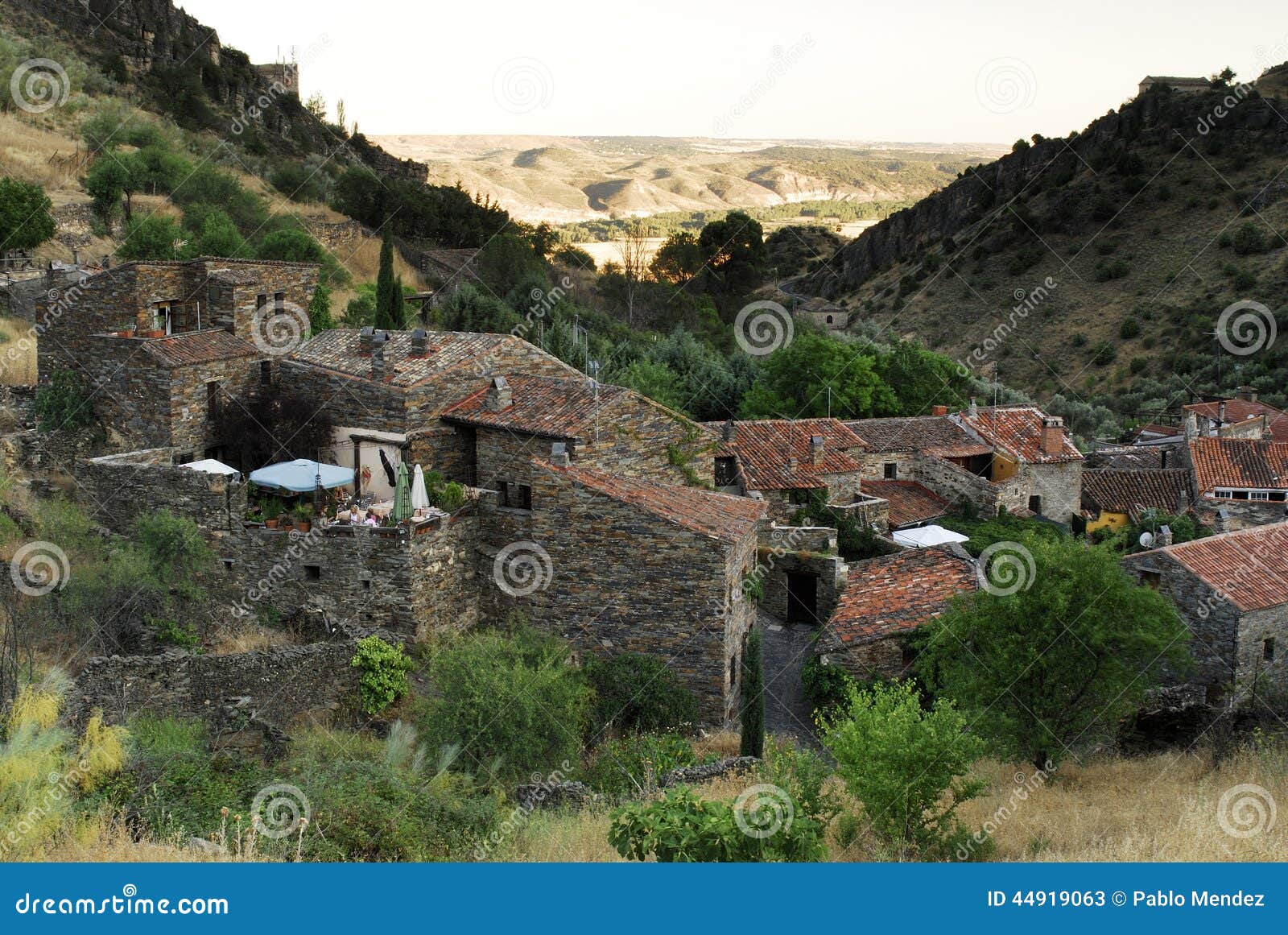 view of patones de arriba town, madrid, spain