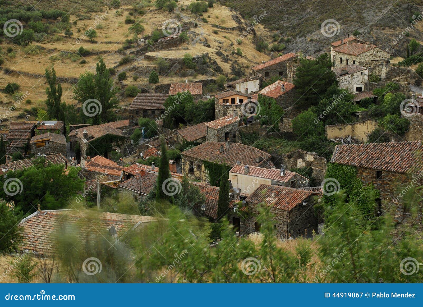 view of patones de arriba town, madrid, spain