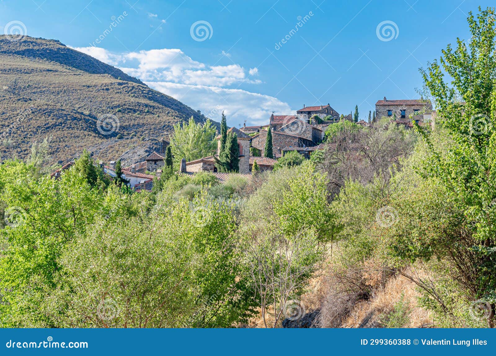 view of patones de arriba village, spain