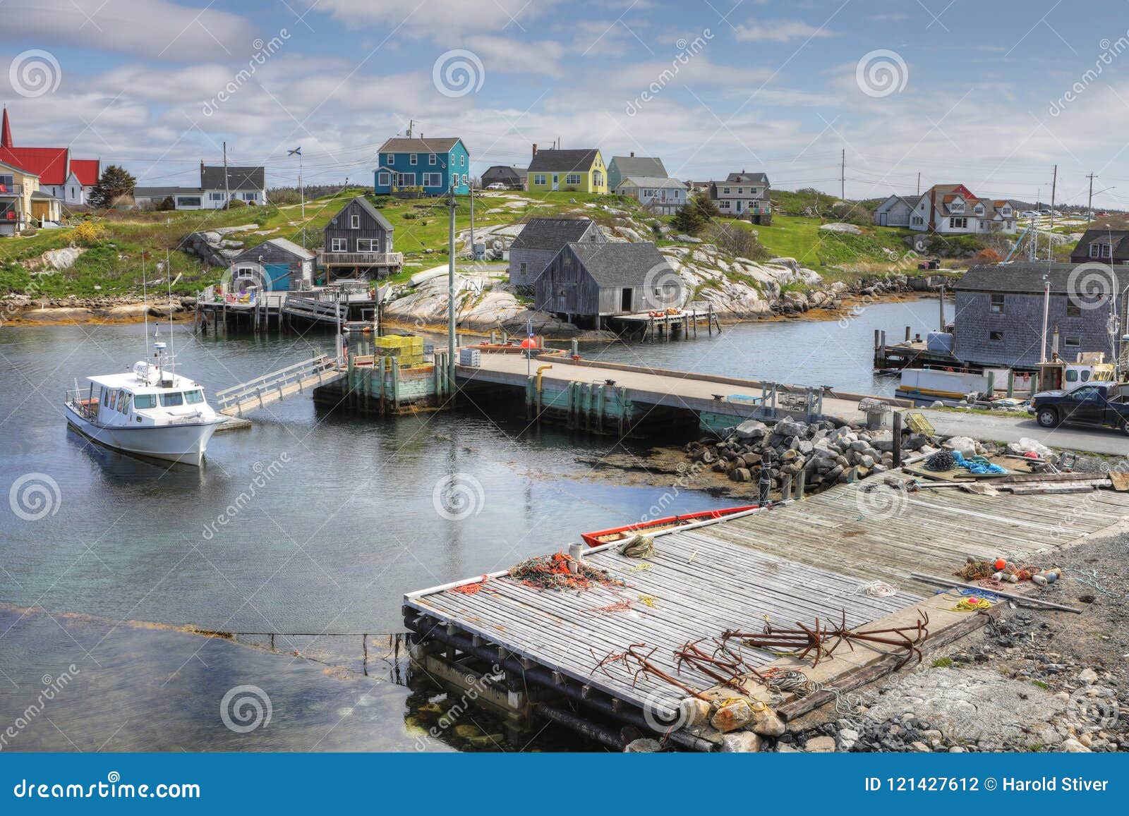 view of peggy`s cove, nova scotia, canada