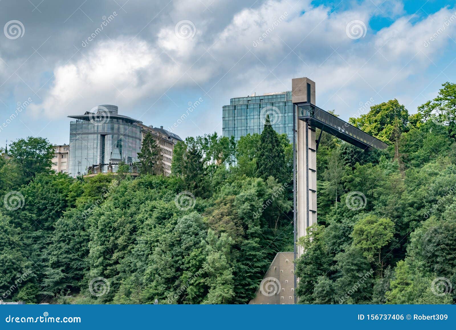 View with Pfaffenthal Panoramic Elevator is a Public Elevator in