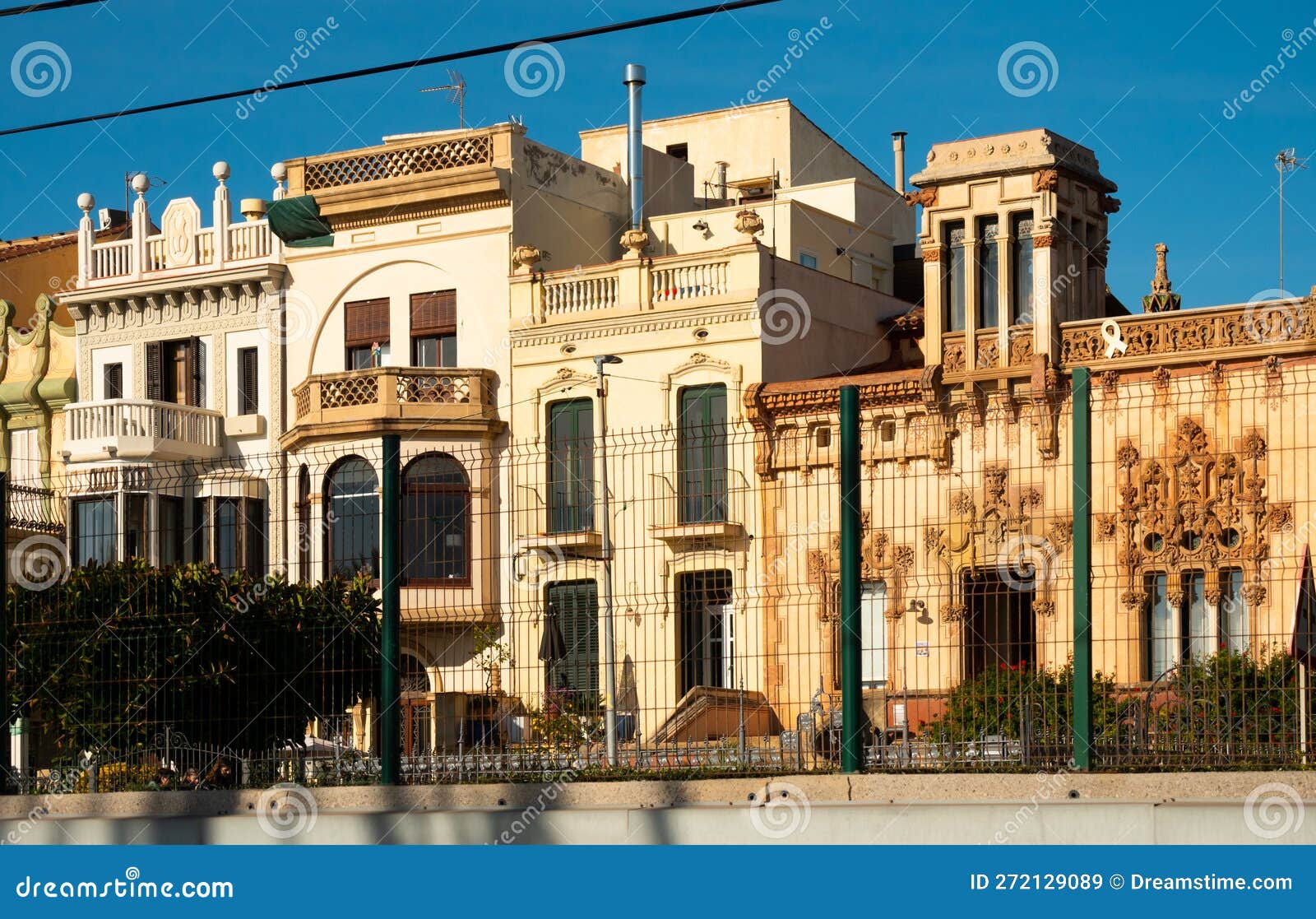 view of the picturesque houses in city vilassar de mar