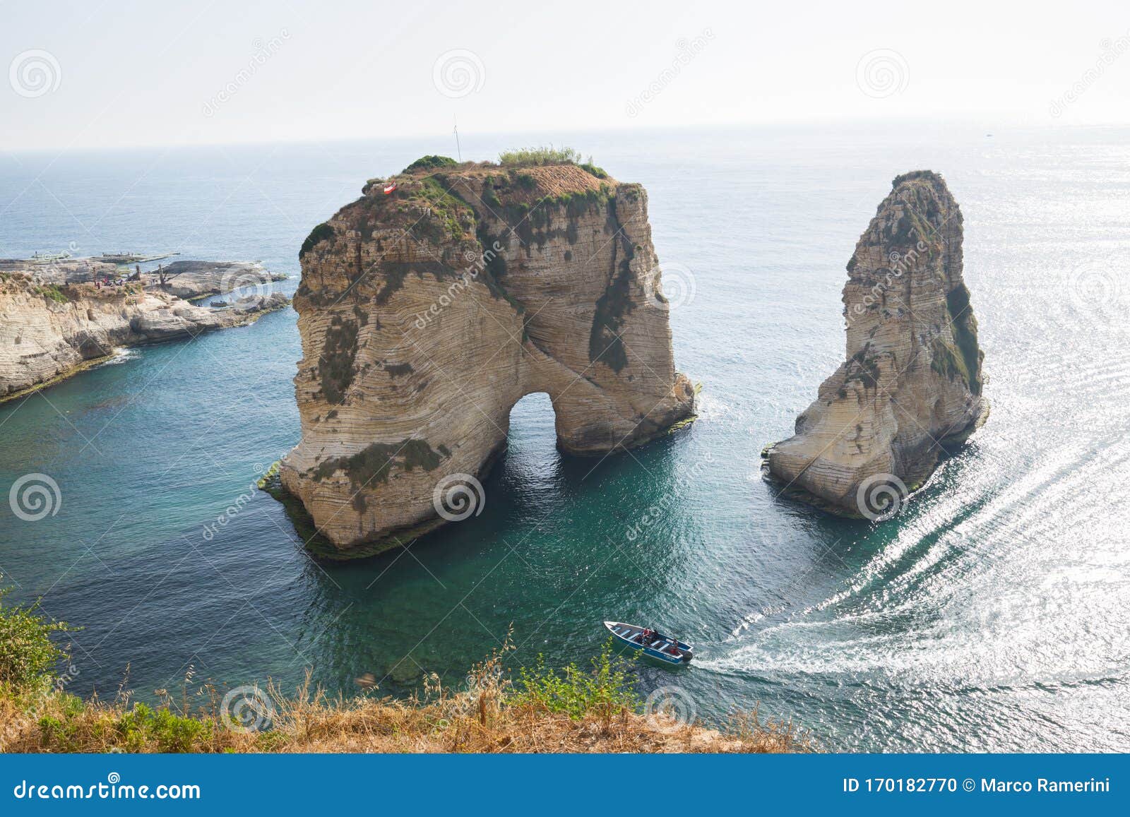 View Of Pigeon Rock  Raouche Rocks  Corniche  Beirut Beirut 