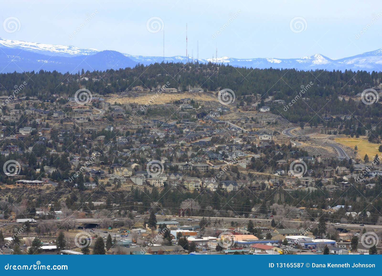 The View from Pilot Butte stock image. Image of snow 13165587