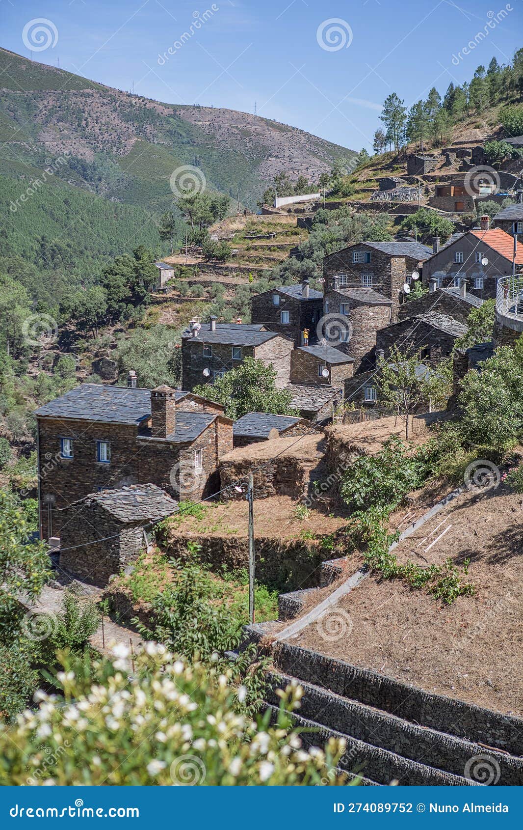 view at the piÃ³dÃ£o village, traditional schist village, belongs to the network of historic villages of portugal