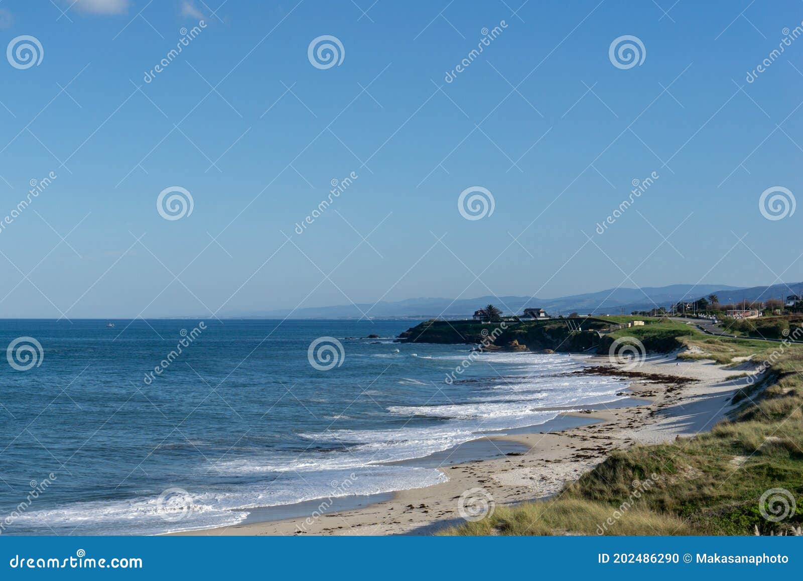 view of the playa llas near foz in galicia