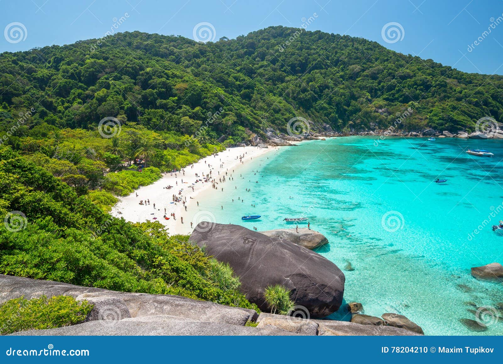 View Point at Donald Duck Bay at Ko Similan Island in Similans Stock