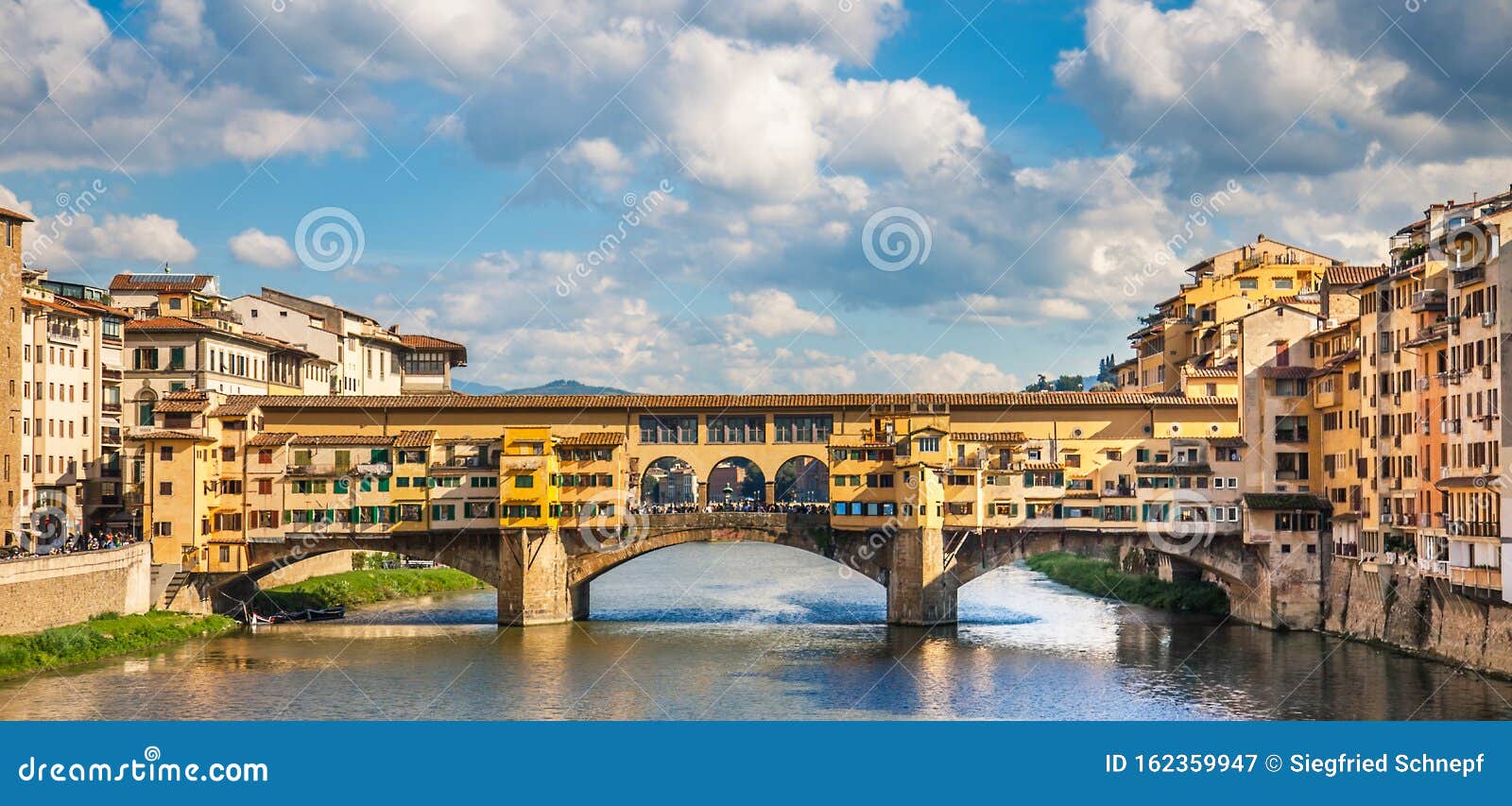 view of the ponte vecchio in florence italy