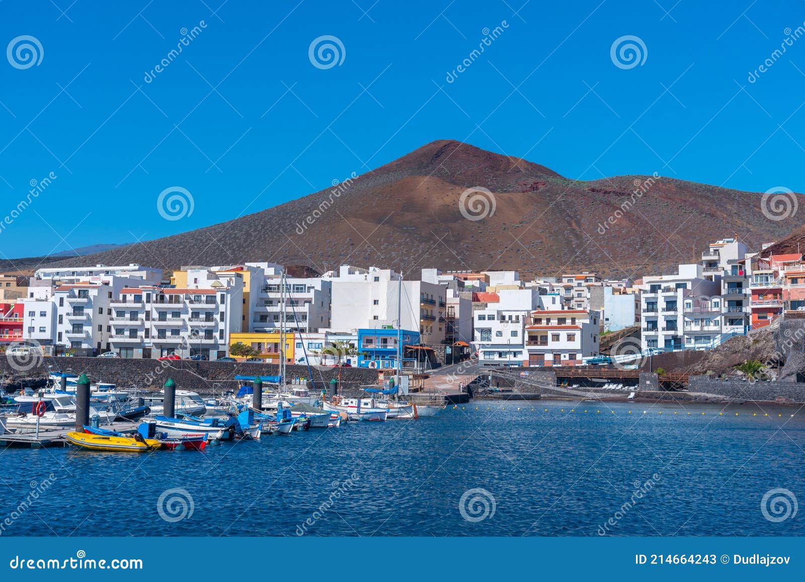 view of port at la restinga town at el hierro, canary islands, spain