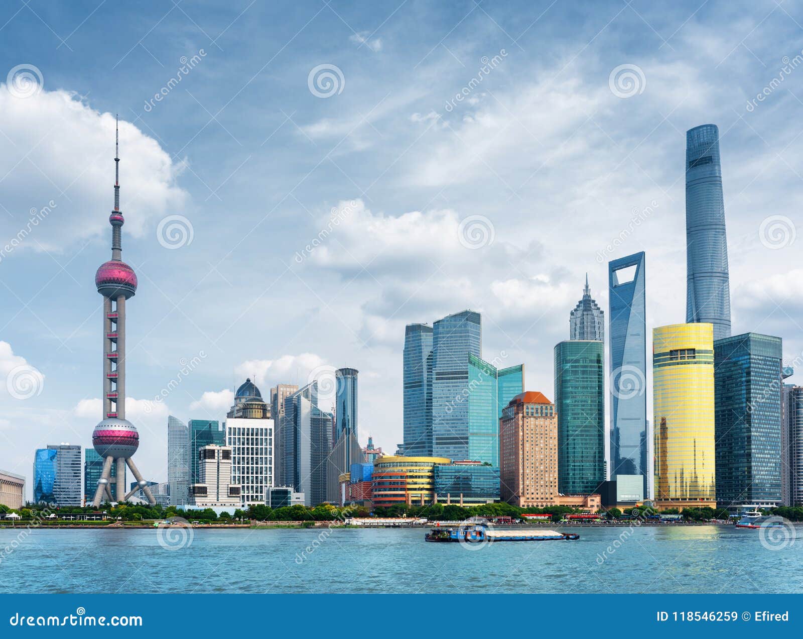 View Of Pudong Skyline Shanghai China Skyscrapers Of Downtown Stock Image Image Of Asia Modern
