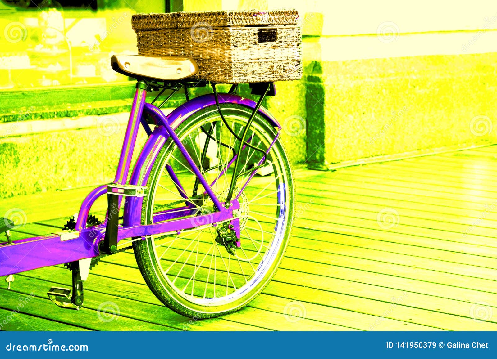 purple bike basket