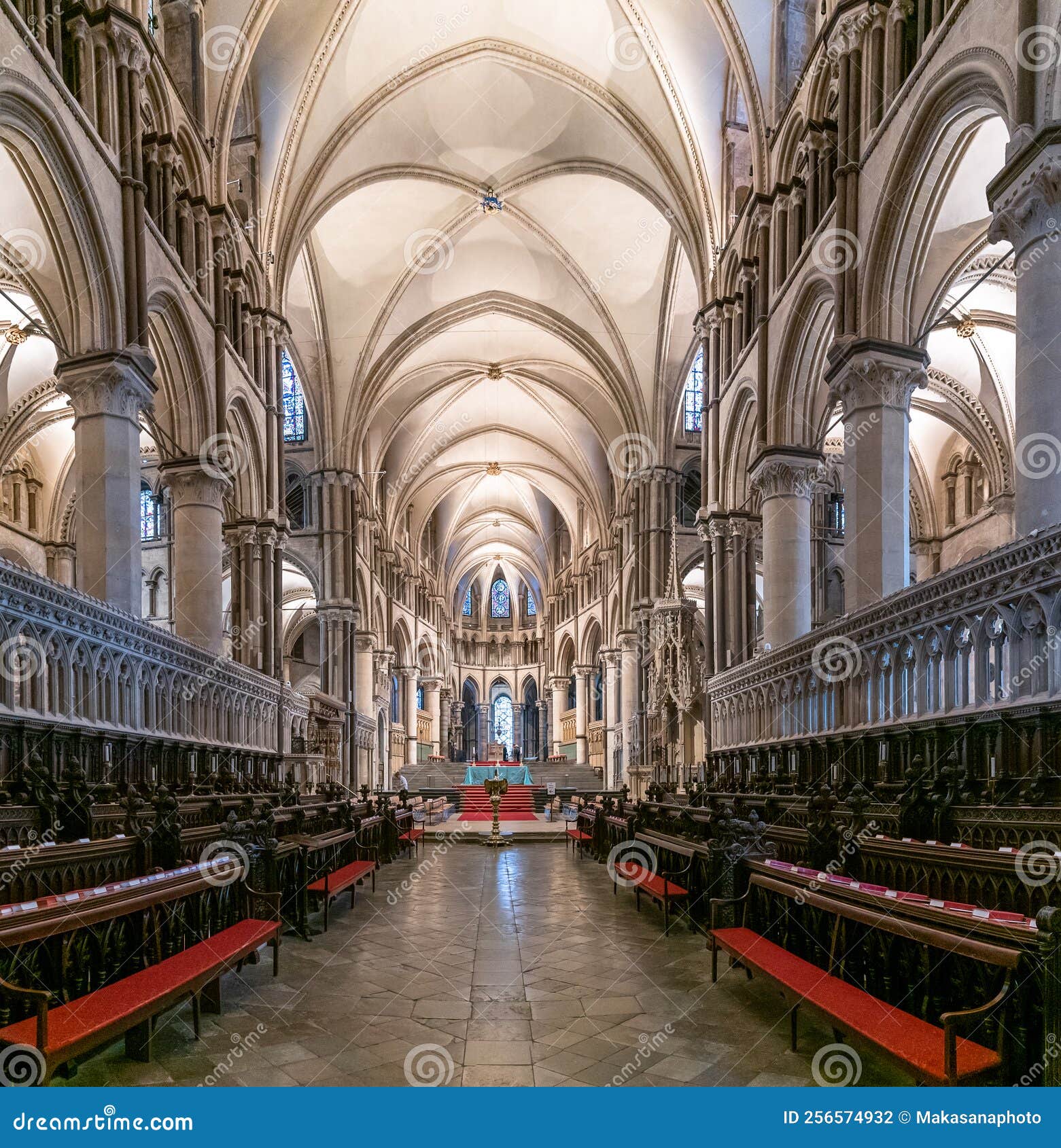 View Of The Quire And The Steps Leading To The Trinity Chapel Inside ...